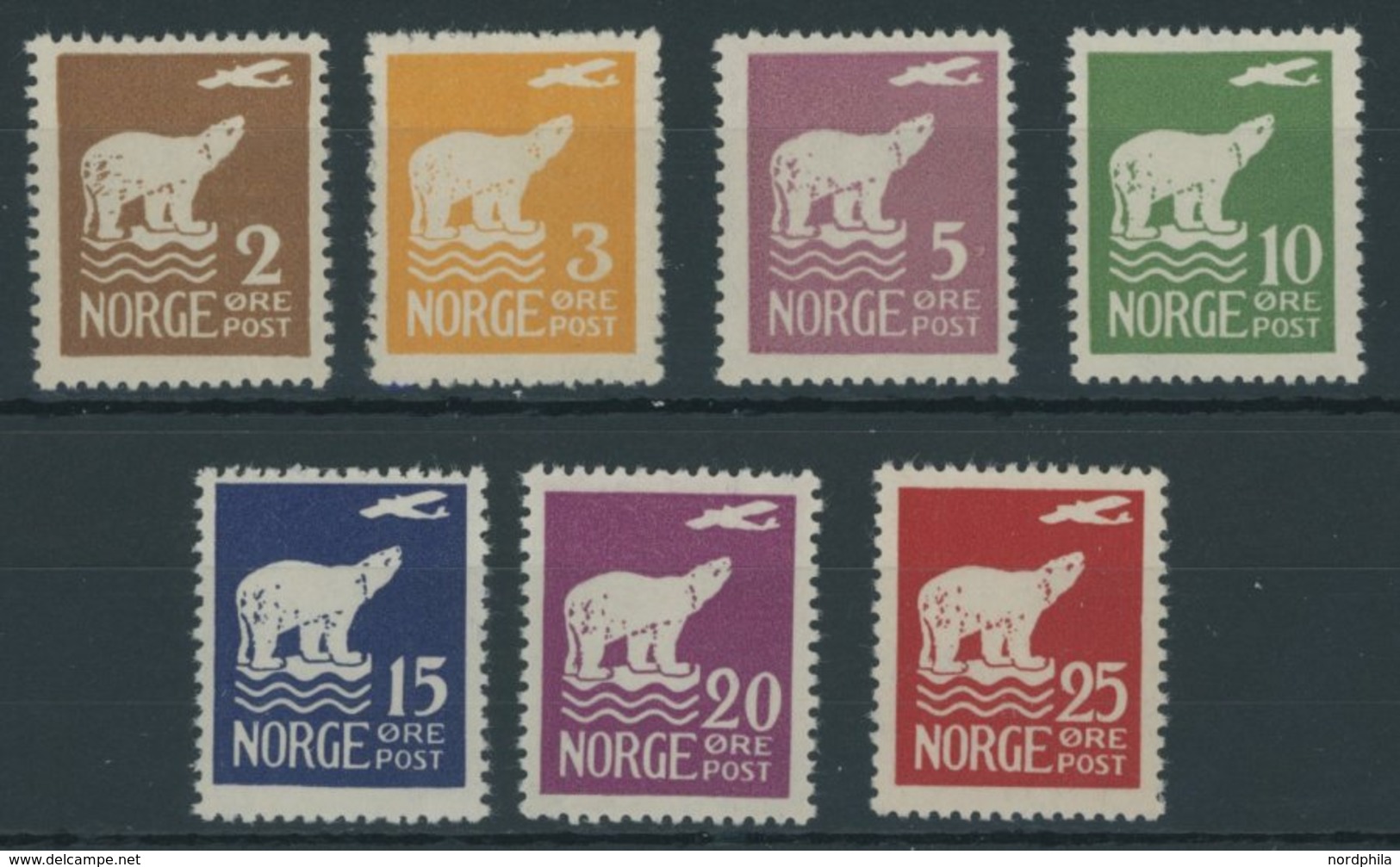 NORWEGEN 109-15 **, 1925, Nordpolflug, Postfrischer Prachtsatz, Mi. 170.- - Otros & Sin Clasificación