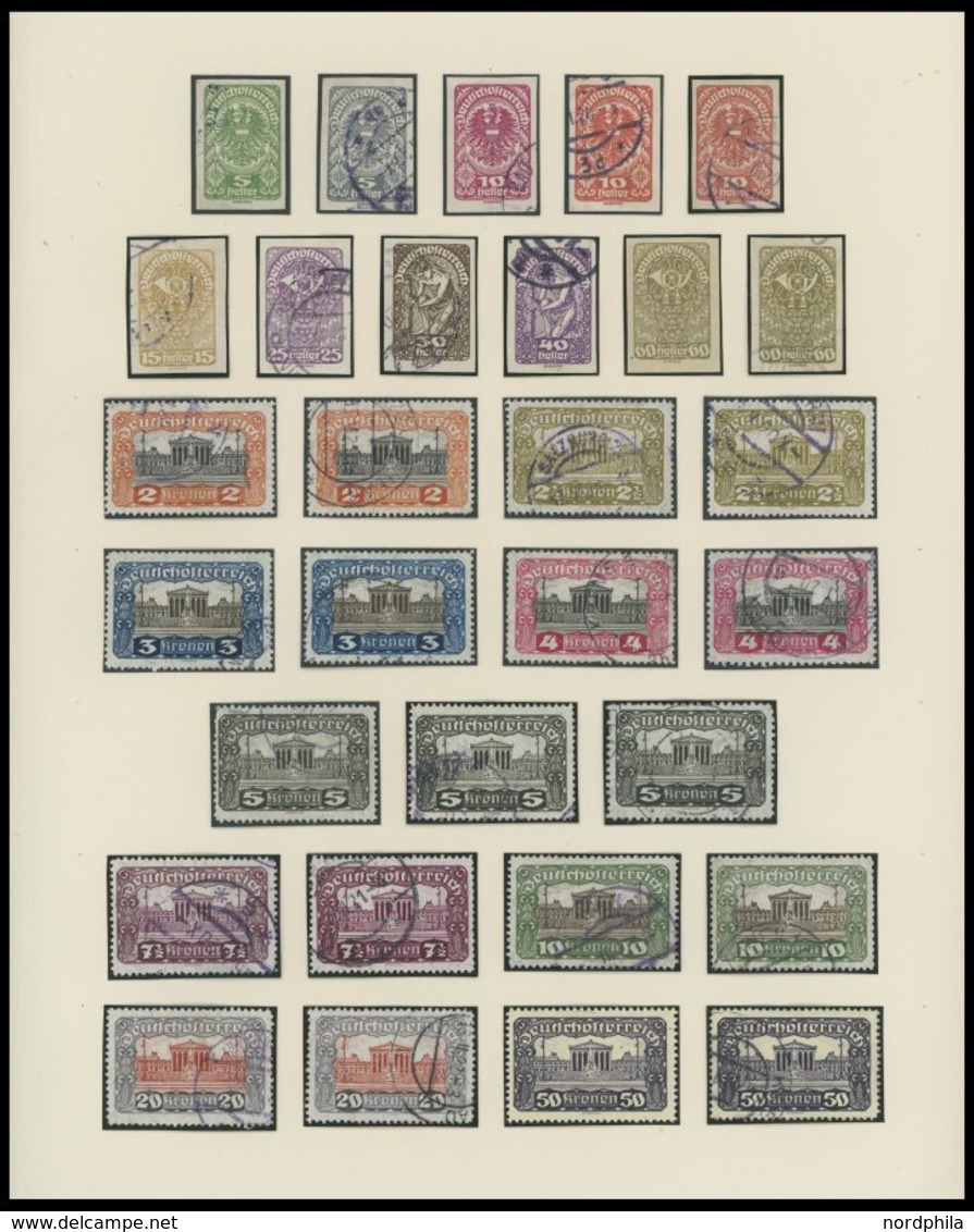 SAMMLUNGEN o,* , 1918-37, Sammlung Österreich mit vielen mittleren Werten und Sätzen, meist Prachterhaltung