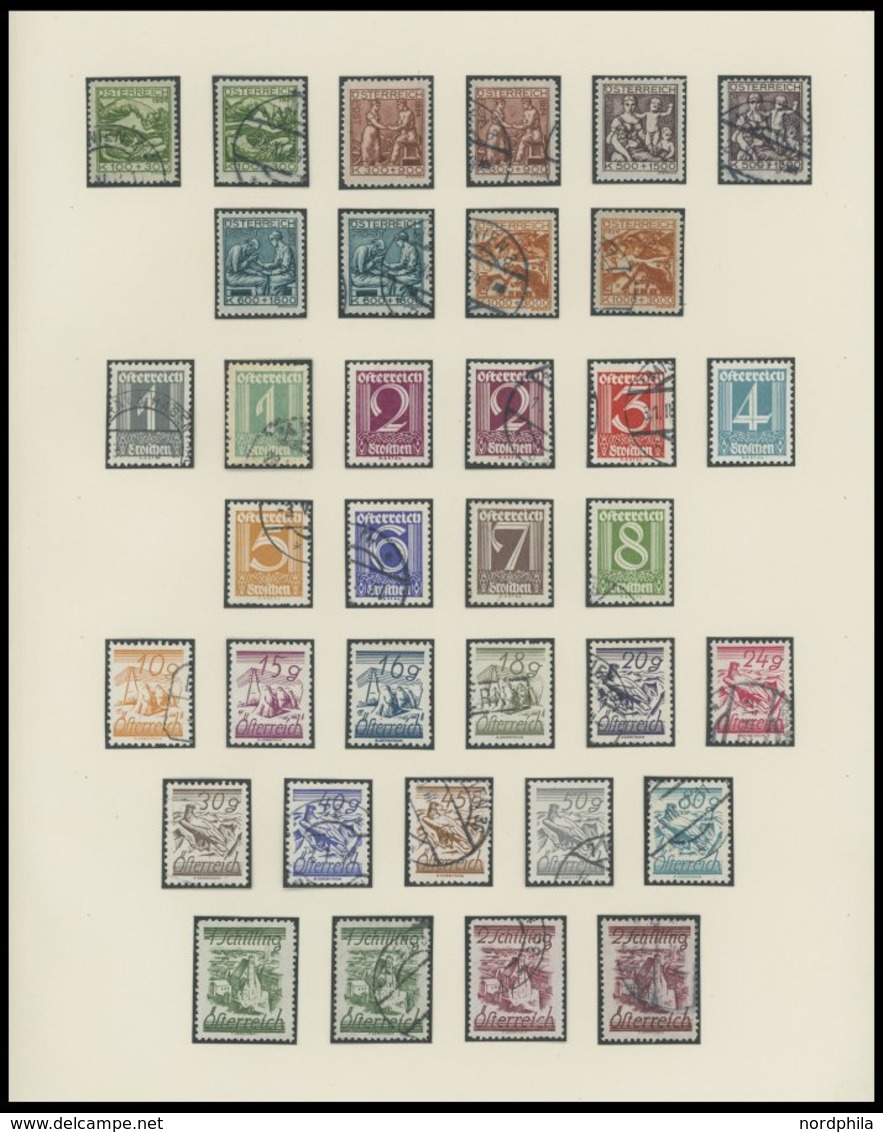 SAMMLUNGEN o,* , 1918-37, Sammlung Österreich mit vielen mittleren Werten und Sätzen, meist Prachterhaltung