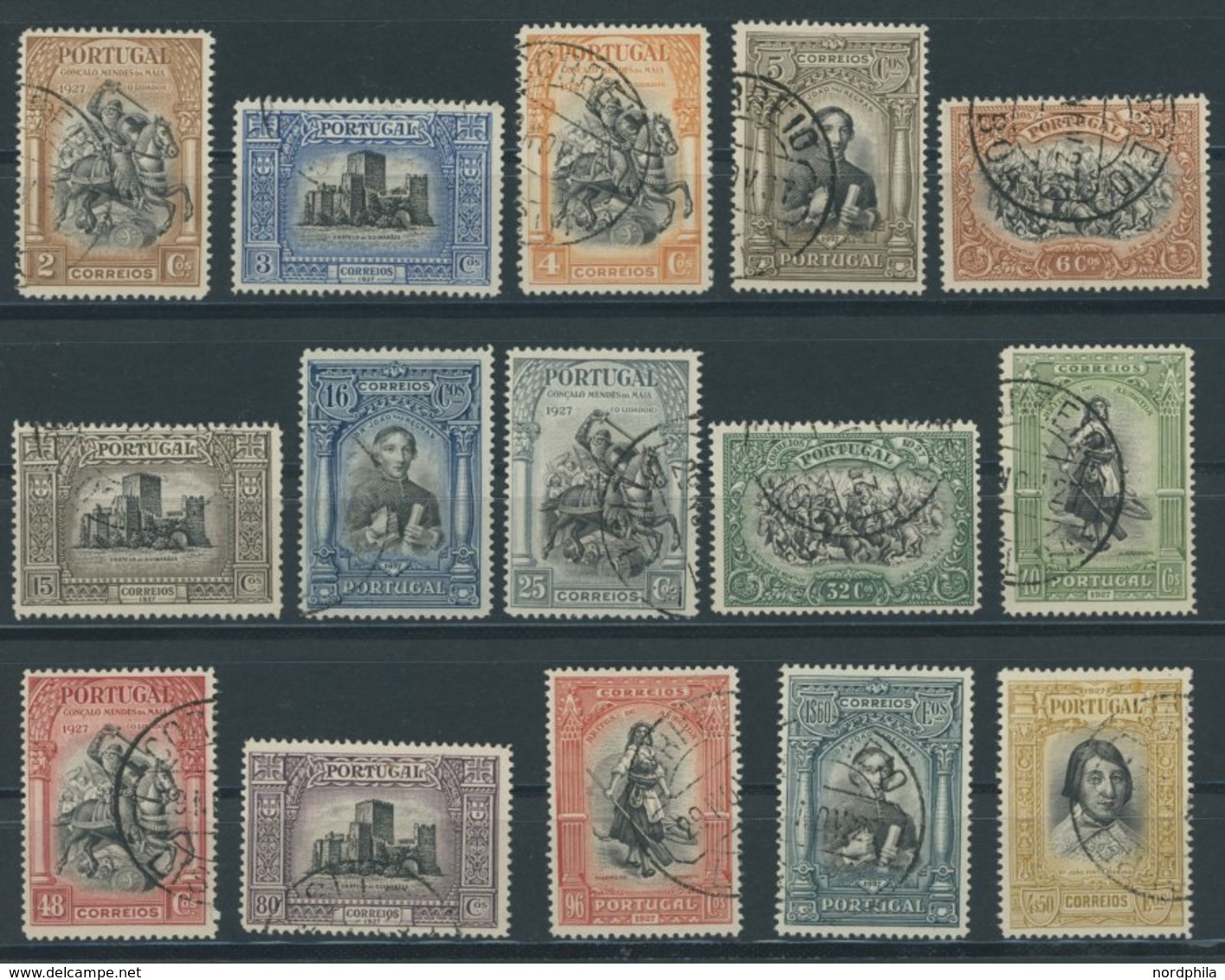 PORTUGAL 440-54 O, 1927, Unabhängigkeit, 48 C. Kleiner Zahnfehler, Sonst Prachtsatz - Used Stamps