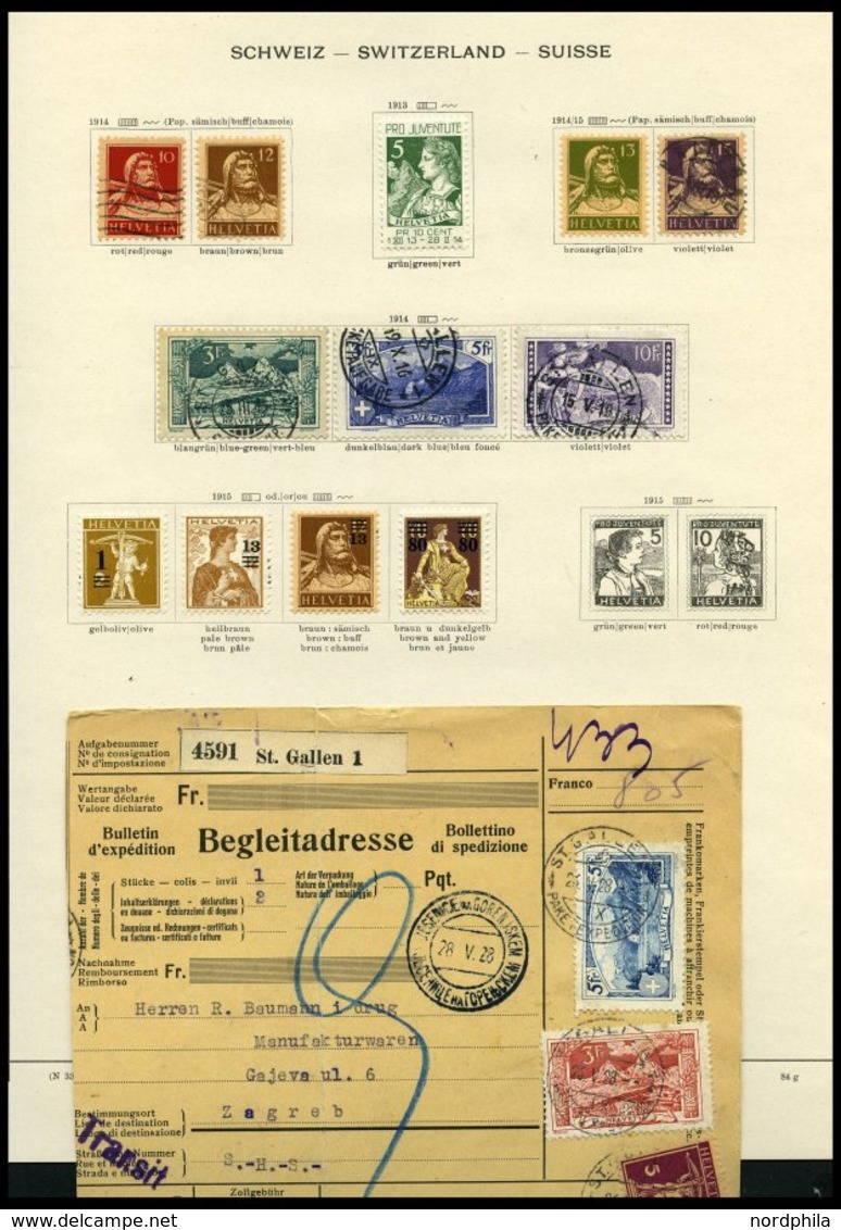 SAMMLUNGEN O,* , Alter Sammlungsteil Schweiz Von 1862-1915 Mit Einigen Guten Werten, Etwas Unterschiedlich, Besichtigen! - Collections