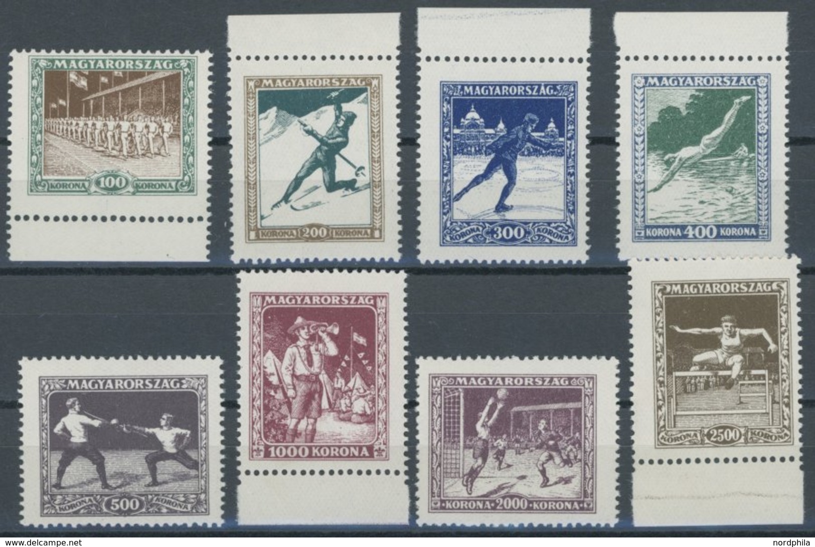 UNGARN 403-10 **, 1925, Sport, Postfrischer Prachtsatz, Mi. 75.- - Otros & Sin Clasificación