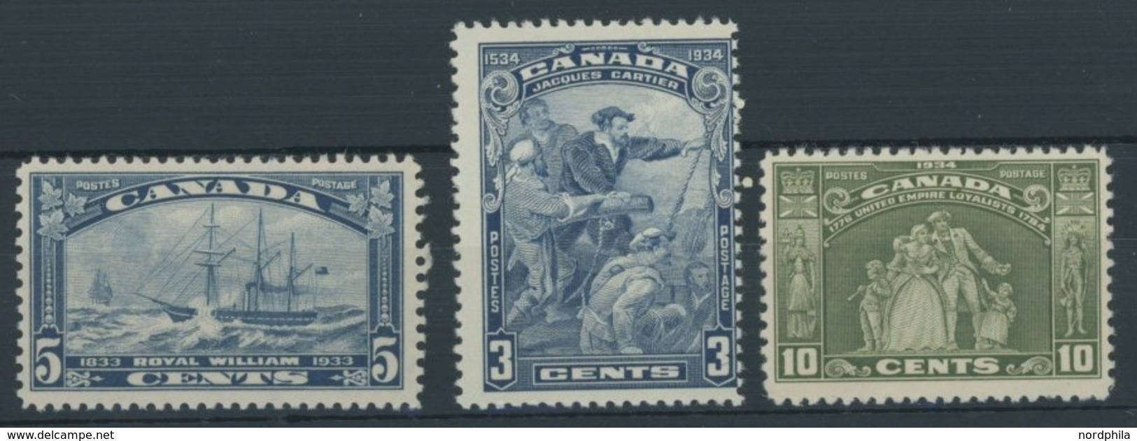 KANADA 174-76 **, 1933/4, 3 Postfrische Werte, Pracht - Used Stamps
