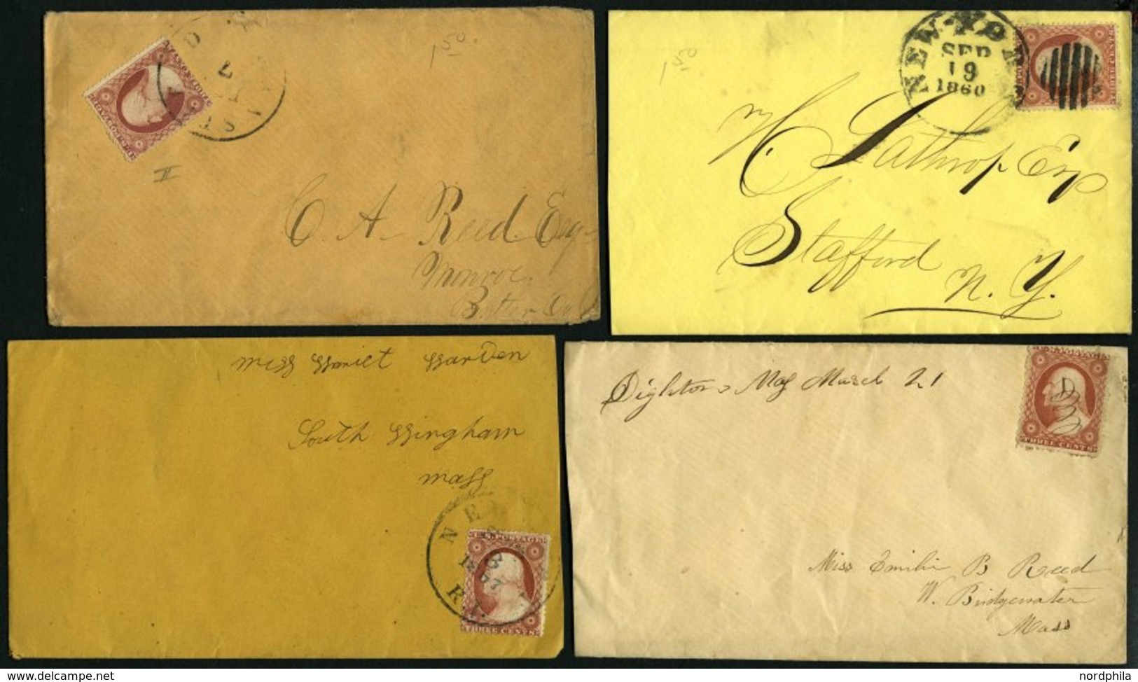 SAMMUNGEN, LOTS 9,17/8 BRIEF, 1857-61, 9 Verschiedene Belege, Feinst/Pracht, Besichtigen! - Collections