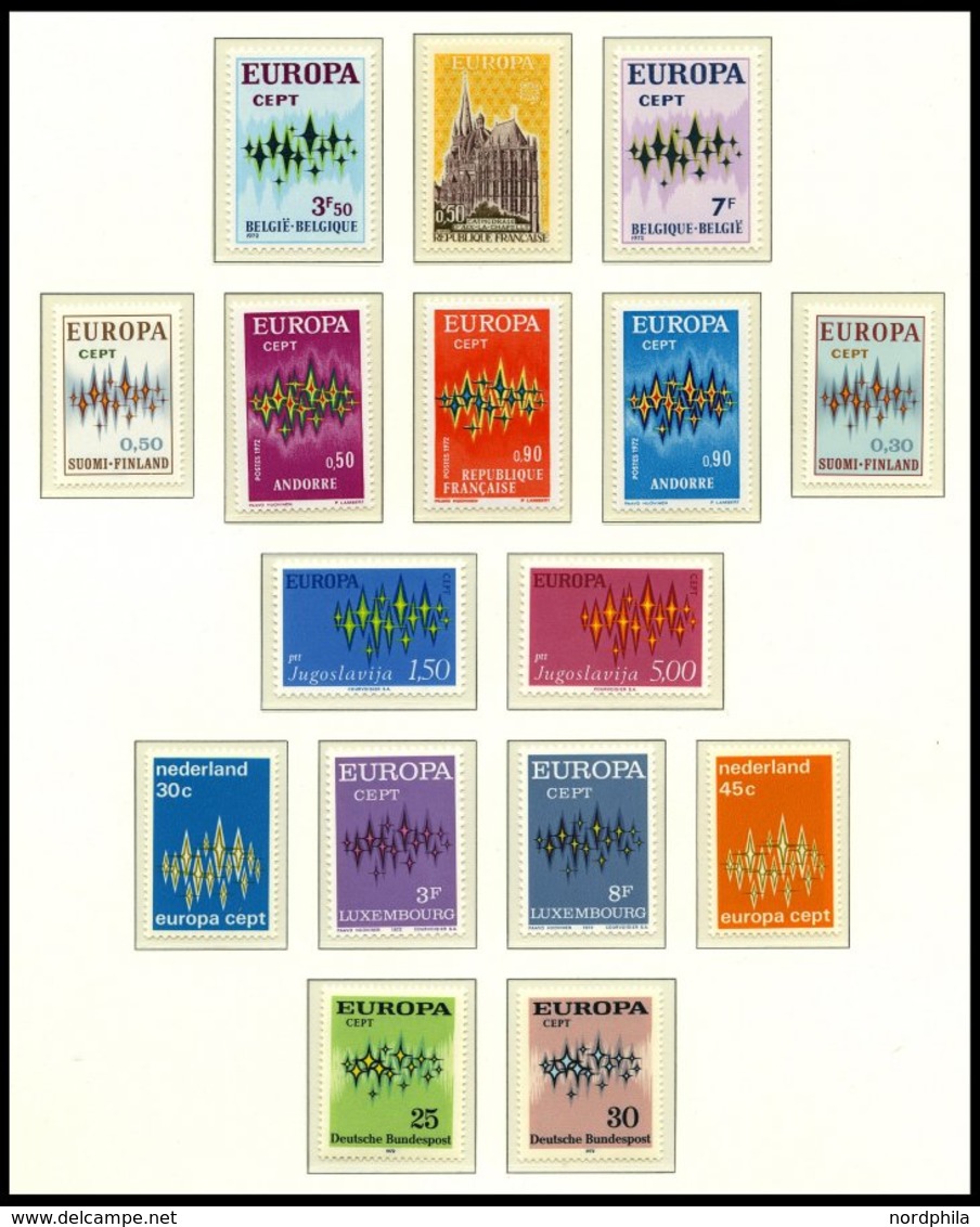 EUROPA UNION **, 1972, Sterne, Kompletter Jahrgang, Pracht, Mi. 178.- - Collections