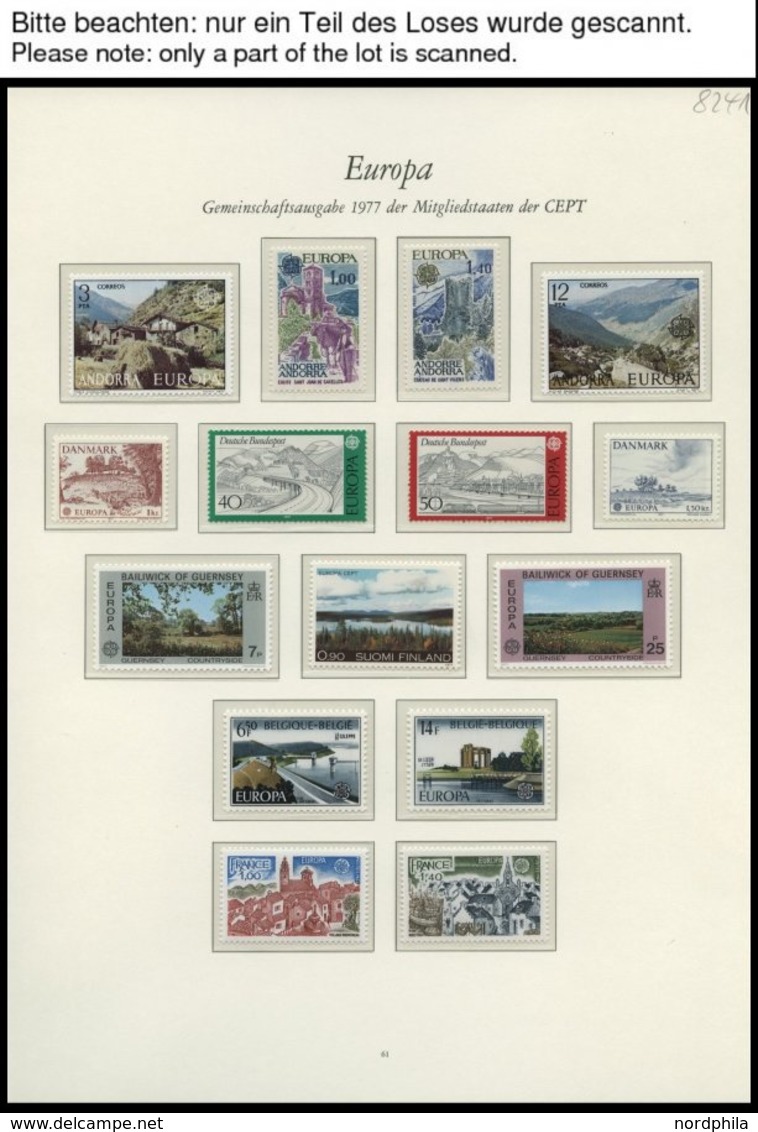 EUROPA UNION **, 1977, Landschaften, Kompletter Jahrgang, Pracht, Mi. 143.80 - Collections