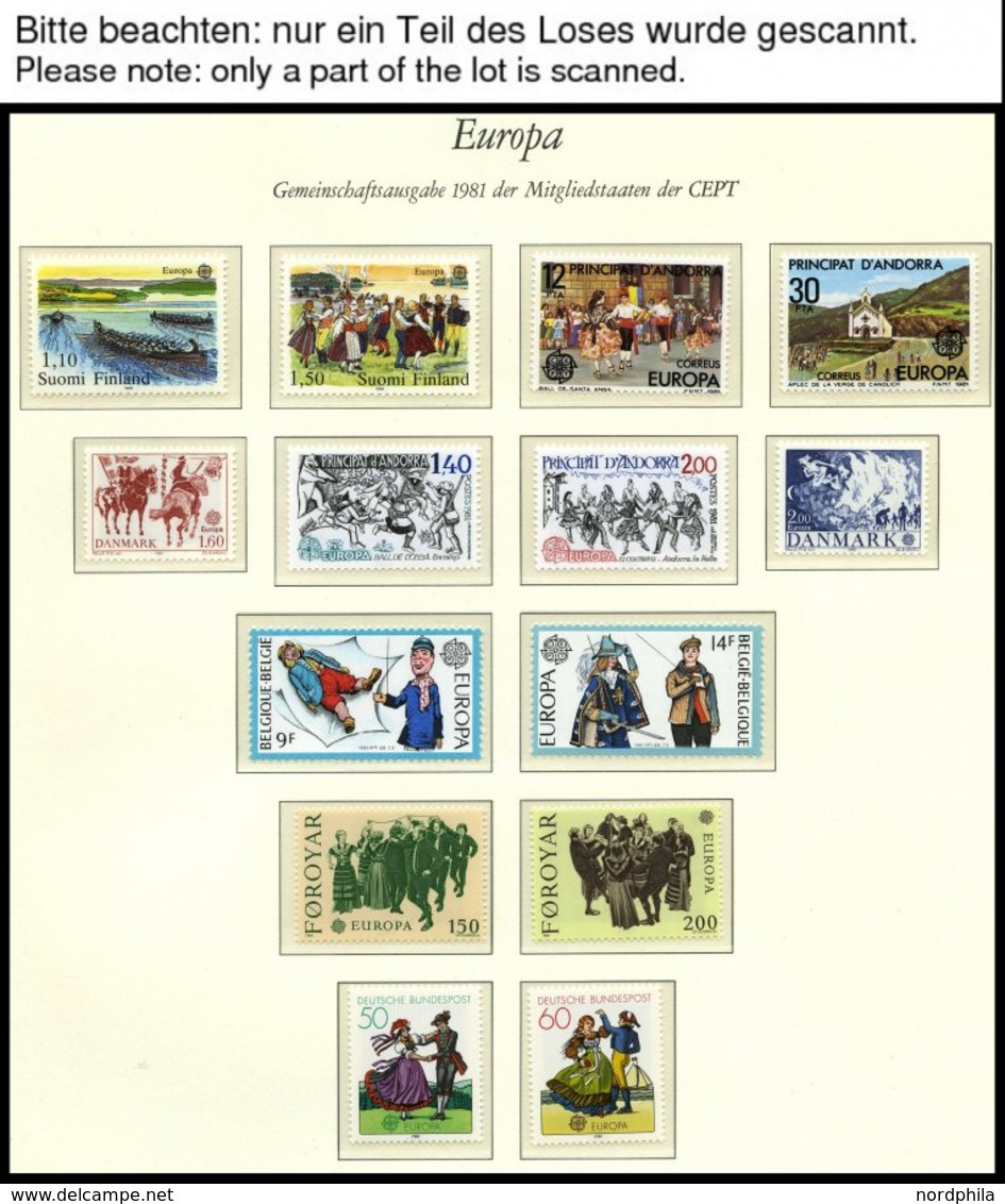 EUROPA UNION **, 1981, Folklore, Kompletter Jahrgang, Pracht, Mi. 102.60 - Colecciones
