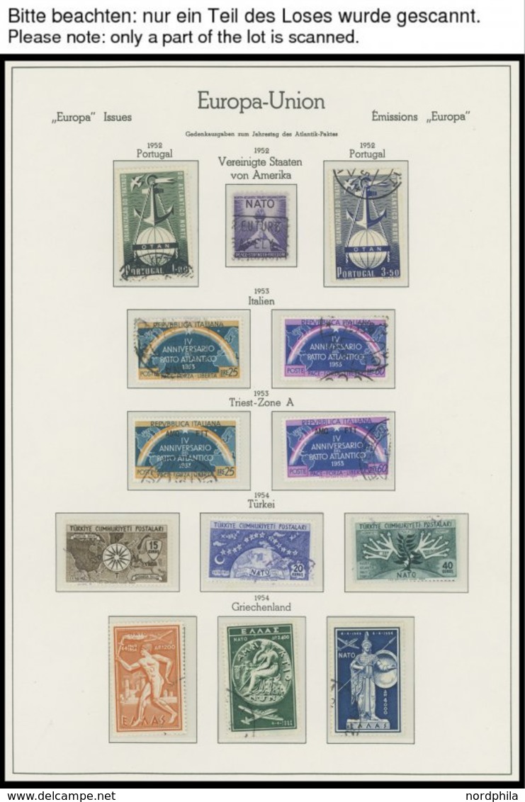 EUROPA UNION O, 1952-76, Fast Komplette Gestempelte Sammlung Sympathie- Und Mitläuferausgaben Und KSZE Mit Gezähnten Und - Collections