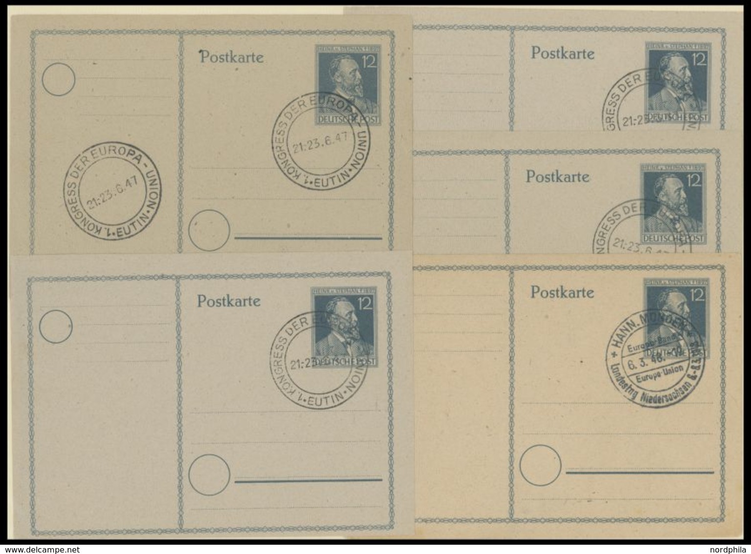 SONSTIGE MOTIVE Brief,BrfStk,**,* , Heinrich Von Stephan-Sammlung Mit U.a. Ca. 30 Belegen Und Einem Bogen Alliierte Bese - Sin Clasificación