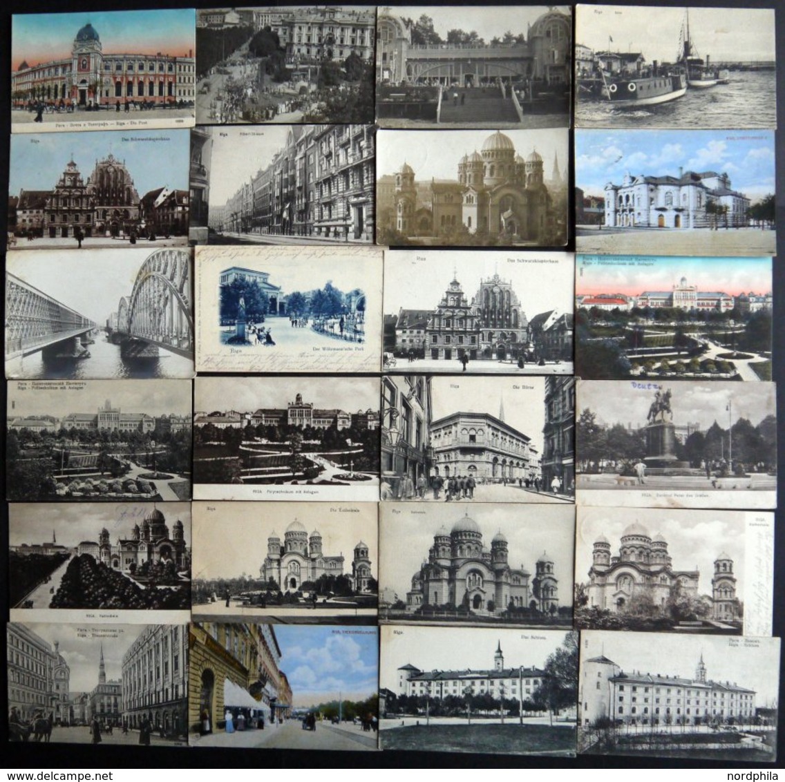 ALTE POSTKARTEN - LETTLAN RIGA, 67 Verschiedene Ansichtskarten Mit Teils Seltenen Motiven, Alles Feldpostkarten Von 1916 - Latvia