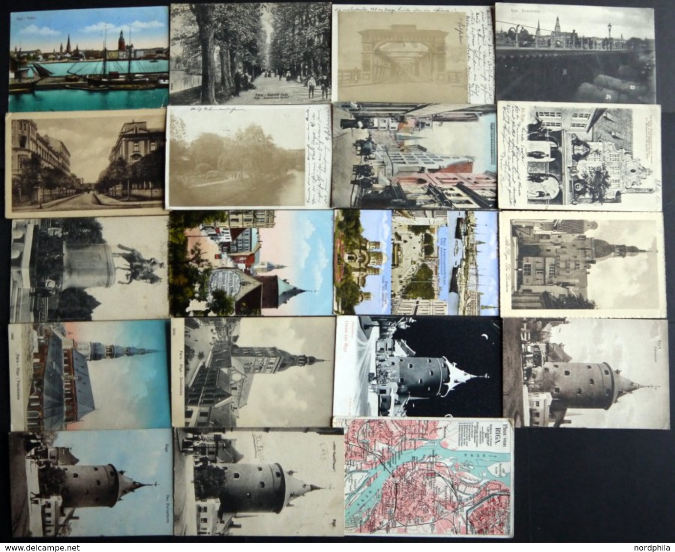 ALTE POSTKARTEN - LETTLAN RIGA, 67 Verschiedene Ansichtskarten Mit Teils Seltenen Motiven, Alles Feldpostkarten Von 1916 - Letonia