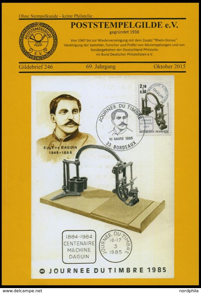 PHIL. LITERATUR Poststempelgilde: Gildebrief 243-246 Komplett, September 2014 - Oktober 2015 - Philately And Postal History