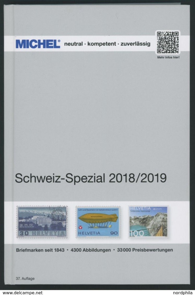 PHIL. KATALOGE Michel: Schweiz-Spezial Katalog 2018/2019, Alter Verkaufspreis: EUR 68.- - Filatelia