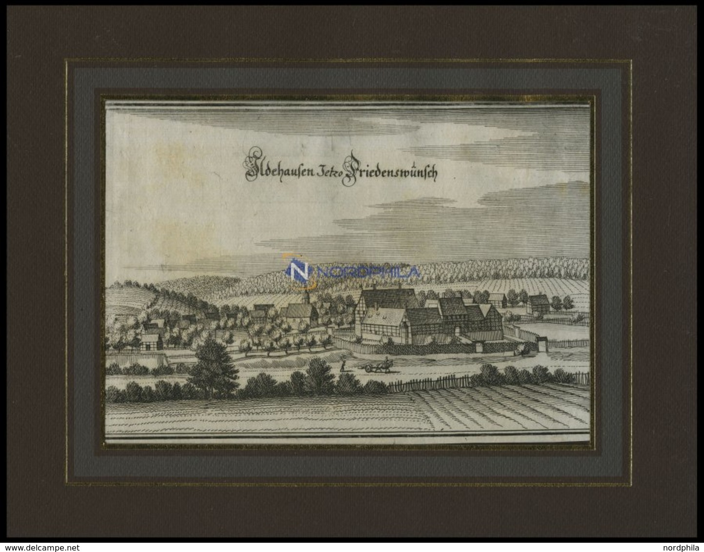 ILDEHAUSEN, Gesamtansicht, Kupferstich Von Merian Um 1645 - Lithographies