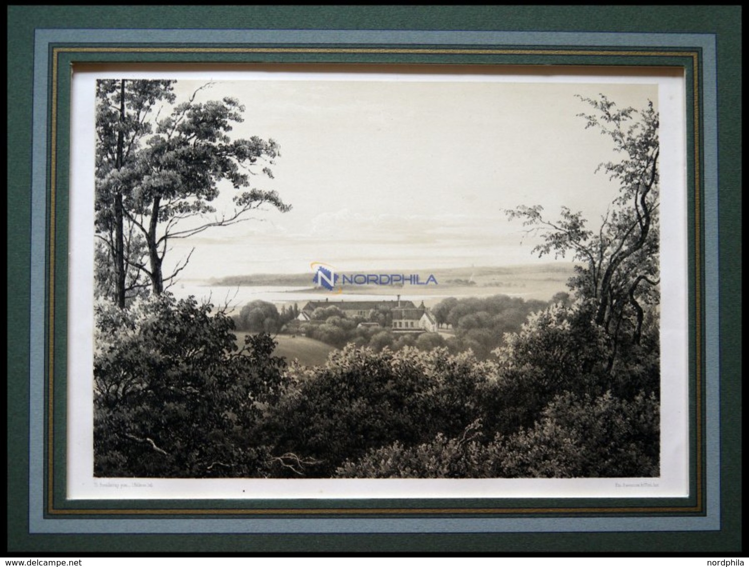 FREDERIKSVRK, Gesamtansicht, Getönte Lithographie Von Hellesen/ Baerentzen 1856 - Litografía