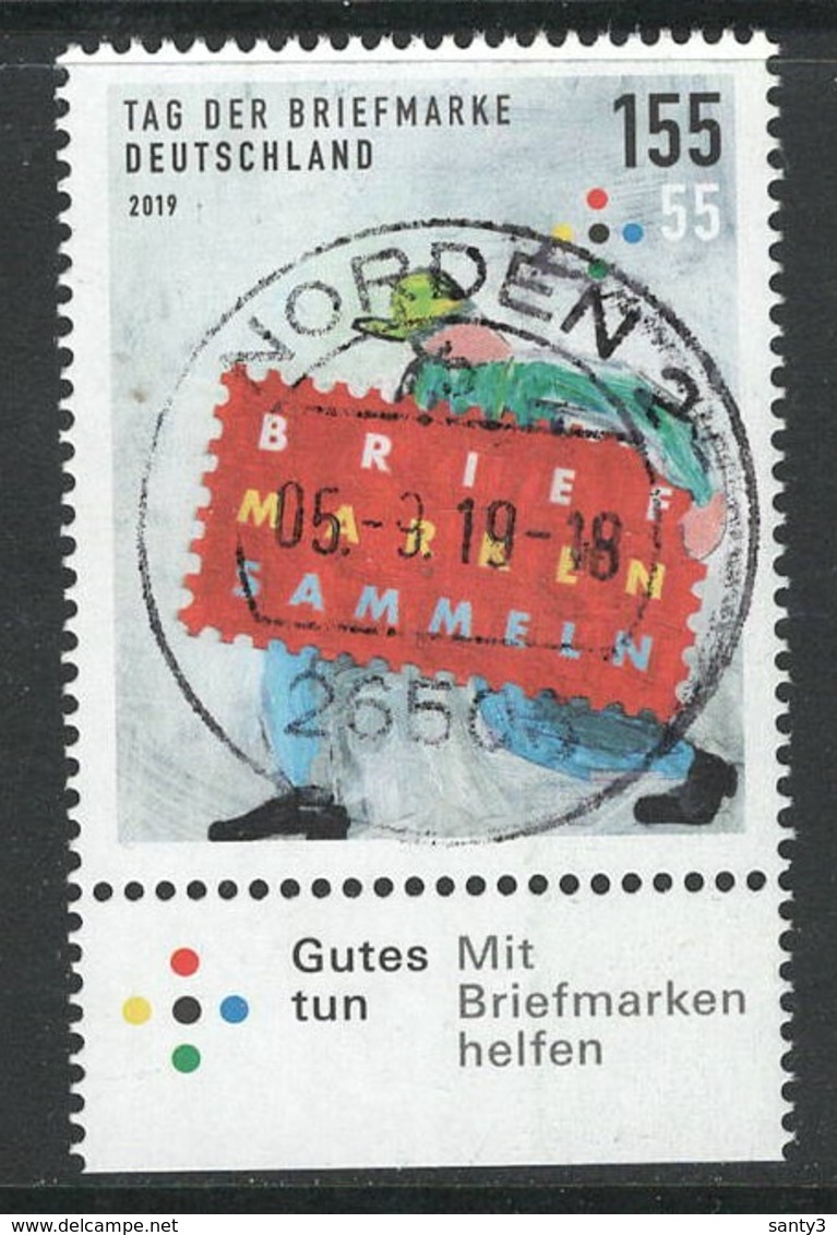 Duitsland, Mi 3491 Jaar 2019, Tag Der Briefmarke, Toeslag, Hoge Waarde,   Mooi Gestempeld, Zie Scan - Used Stamps