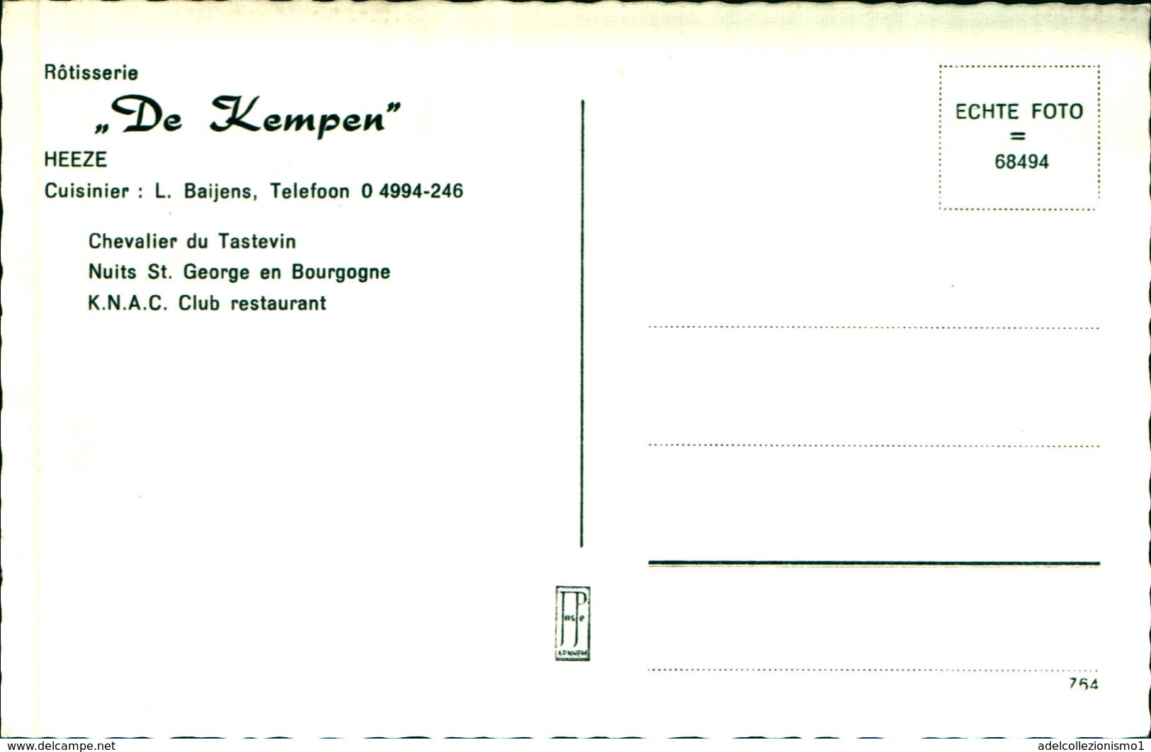 69242 ) CARTOLINA ROTISSERIE DE KEMPEN-HEEZE-NUOVA - Altri & Non Classificati