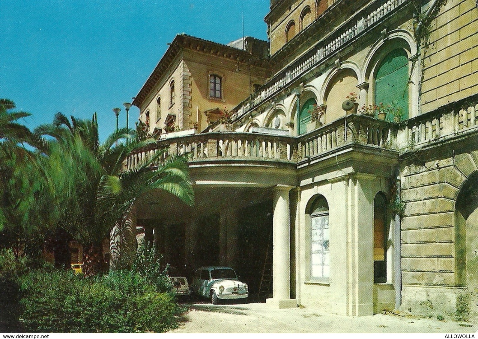 5452 " CALTANISSETTA-GRAND HOTEL VILLA MAZZONE " FIAT 600 -CART. POST. OR. NON SPED. - Caltanissetta