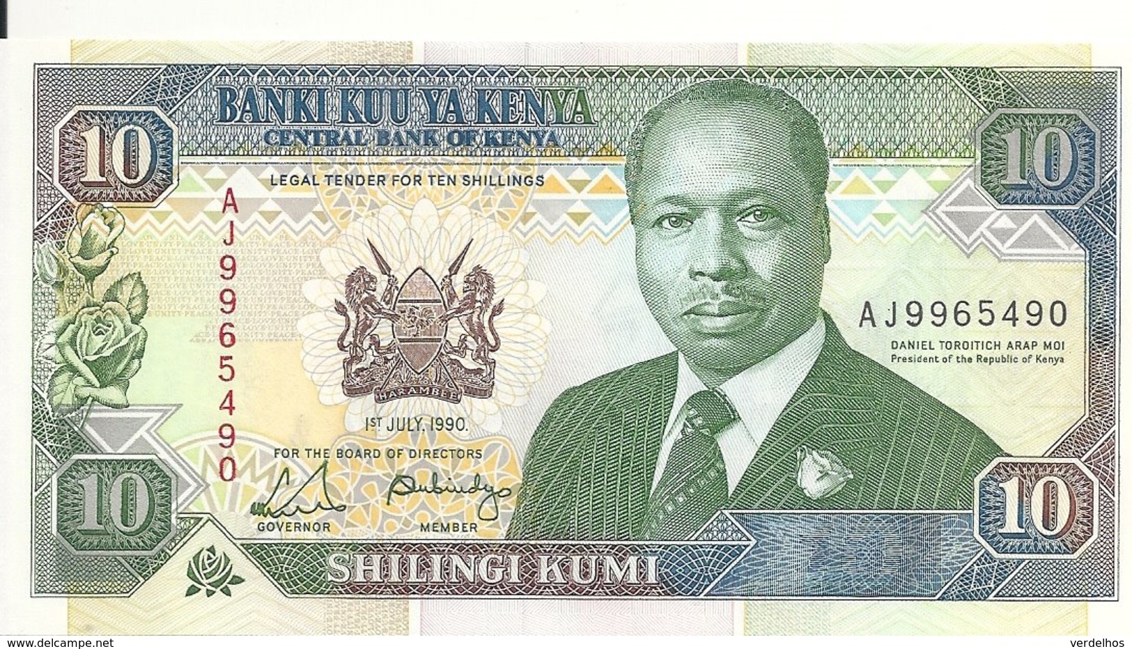 KENYA 10 SHILLINGS 1990 UNC P 24 B - Kenia
