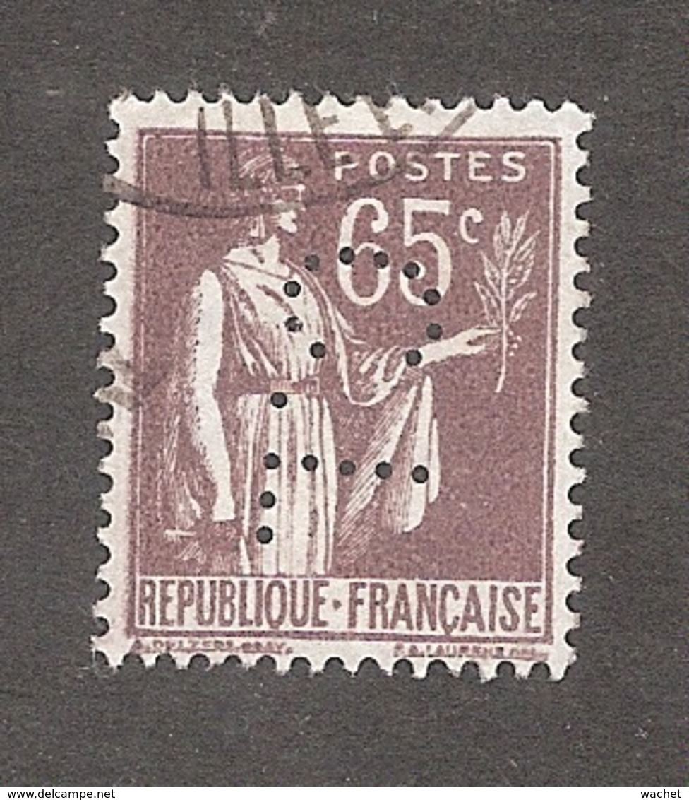 Perforé/perfin/lochung France No 284 C.L  Crédit Lyonnais (227) - Autres & Non Classés