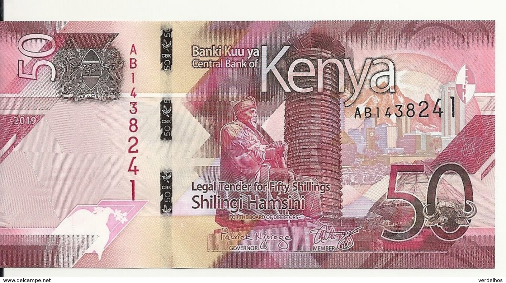 KENYA 50 SHILLINGS 2019 UNC P New - Kenia