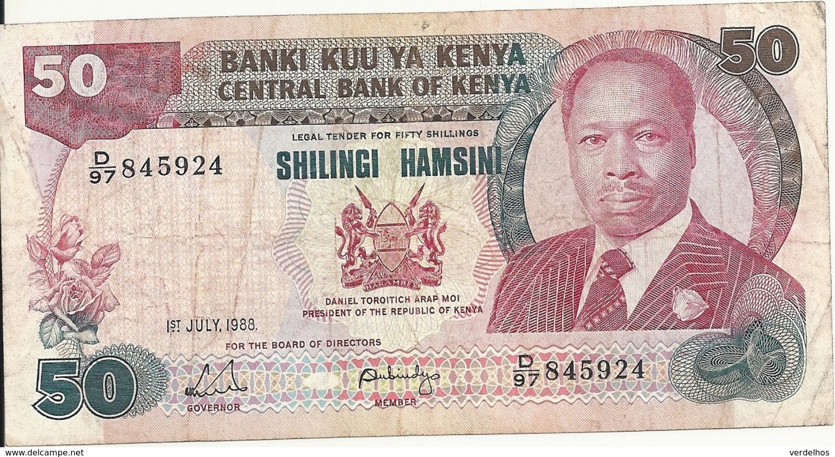 KENYA 50 SHILLINGS 1988 VF P 22 E - Kenia