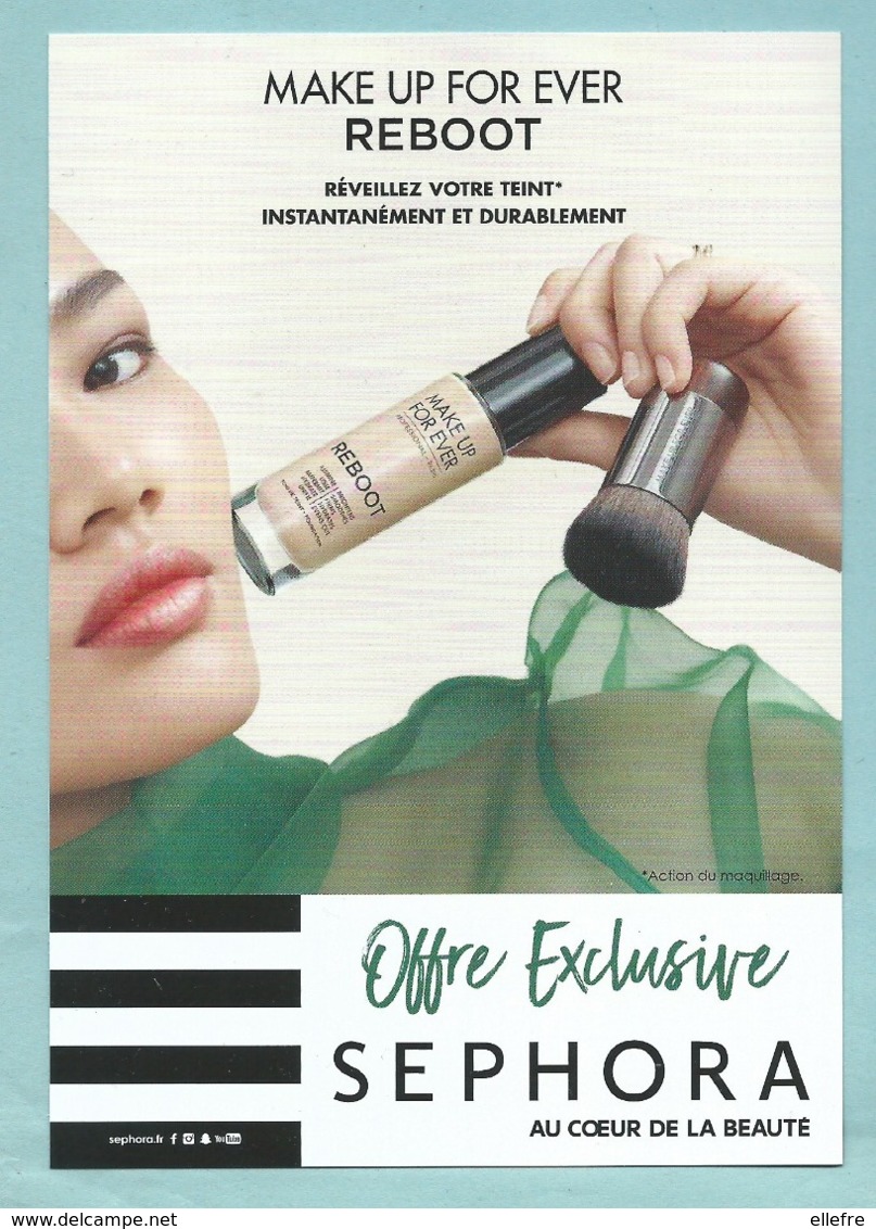 CPM Carte Publicitaire Maquillage Sephora Make Up For Ever - Moda