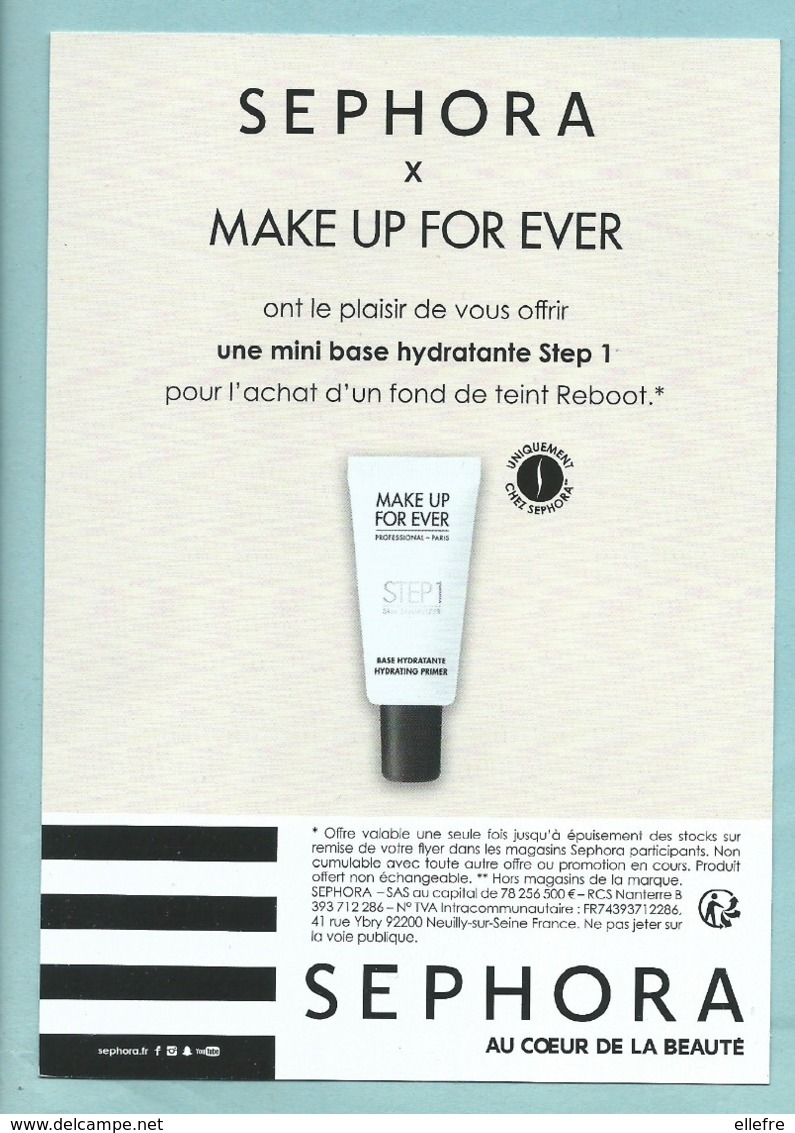 CPM Carte Publicitaire Maquillage Sephora Make Up For Ever - Moda