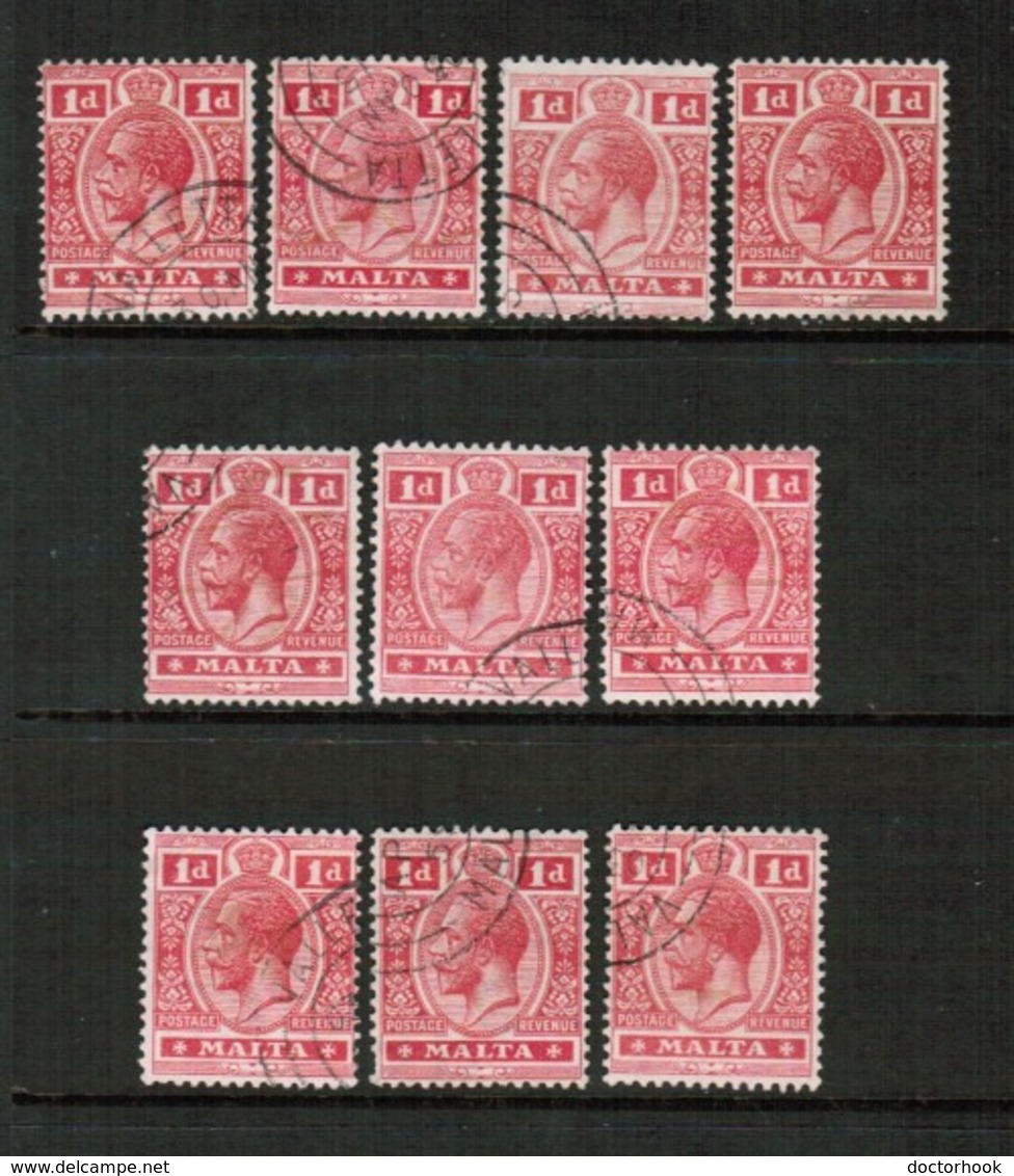 MALTA  Scott # 51 USED WHOLESALE LOT OF 10 (WH-317) - Lots & Kiloware (mixtures) - Max. 999 Stamps