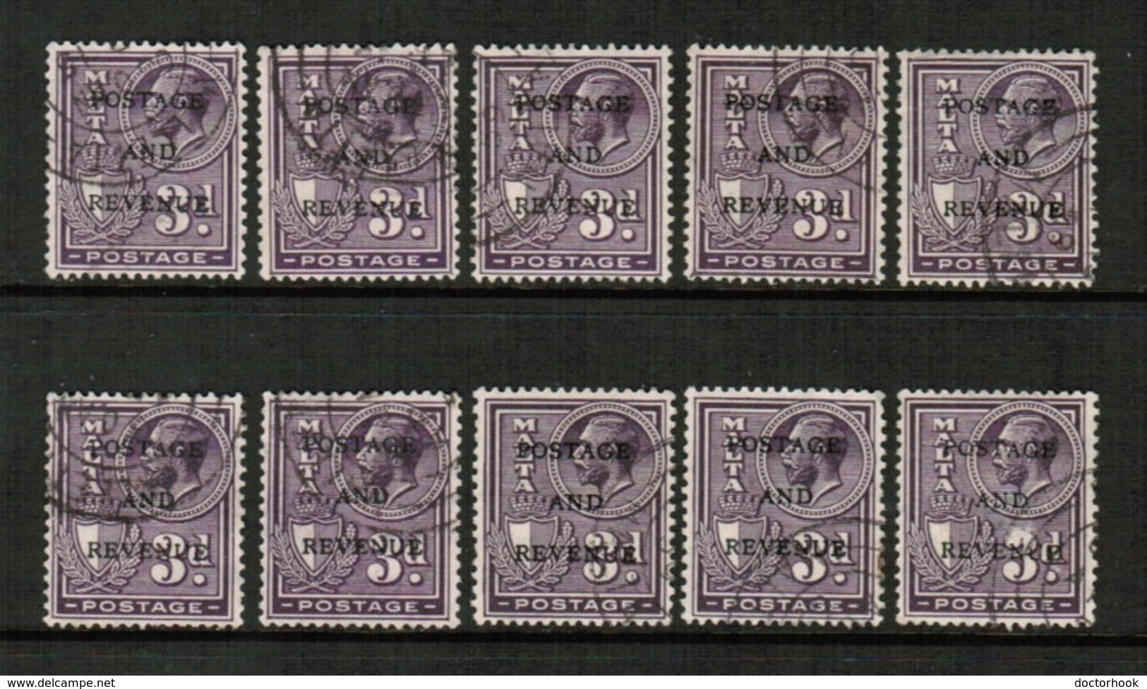 MALTA  Scott # 156 USED WHOLESALE LOT OF 10 (WH-319) - Lots & Kiloware (mixtures) - Max. 999 Stamps