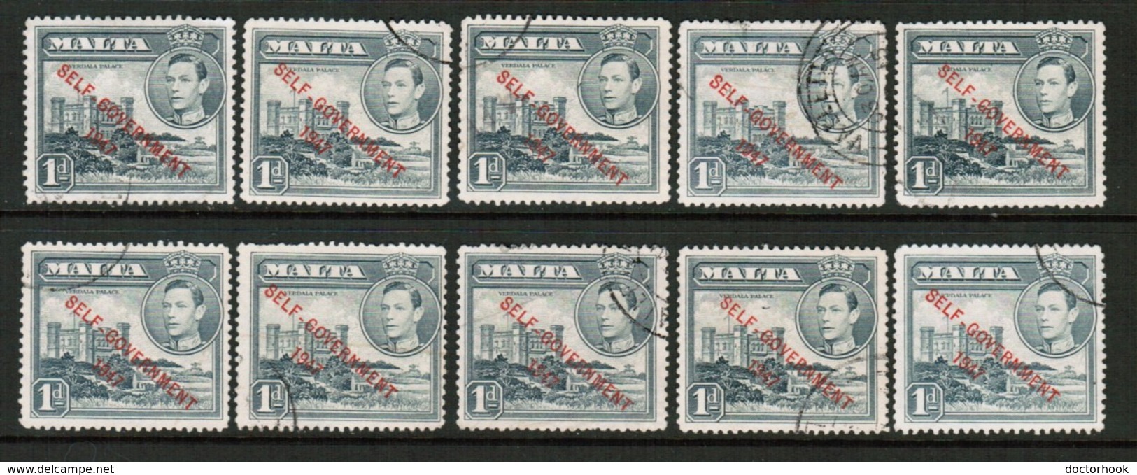 MALTA  Scott # 235 USED WHOLESALE LOT OF 10 (WH-328) - Lots & Kiloware (mixtures) - Max. 999 Stamps