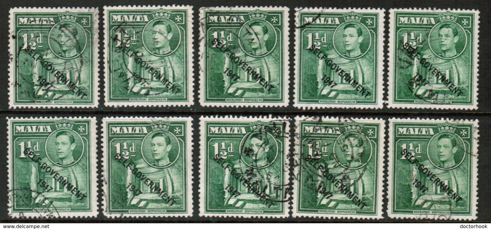 MALTA  Scott # 236 USED WHOLESALE LOT OF 10 (WH-329) - Lots & Kiloware (mixtures) - Max. 999 Stamps
