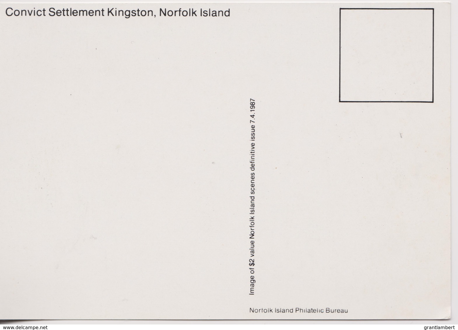 Convict Settlement, Kingston, Norfolk Island - NI Philatelic Bureau, Unused - Norfolk Island