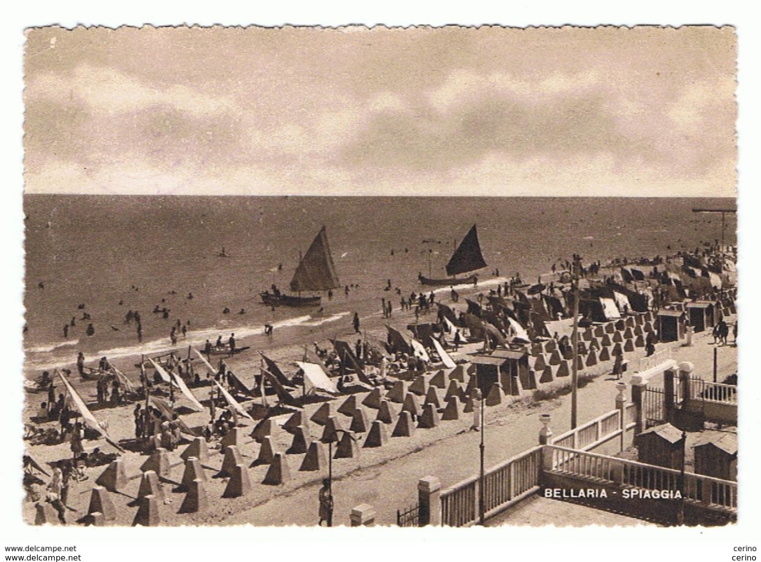 BELLARIA:  LA  SPIAGGIA  -  F.LLO  TOLTO  -  FOTO  OPACA  -  PER  LA  SVIZZERA  -  FG - Rimini