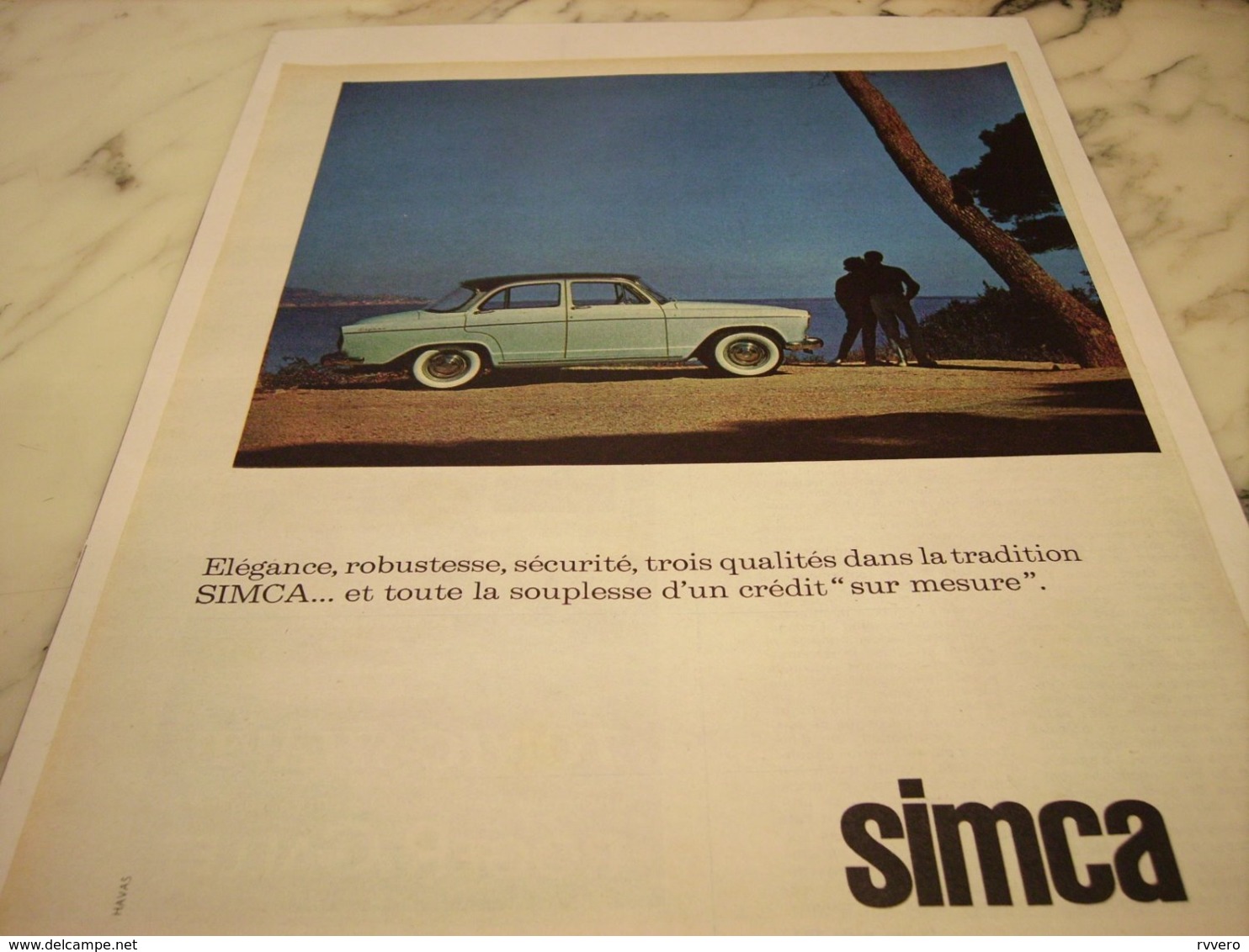 ANCIENNE PUBLICITE ELEGANCE  SIMCA  FIAT 1961 - Cars