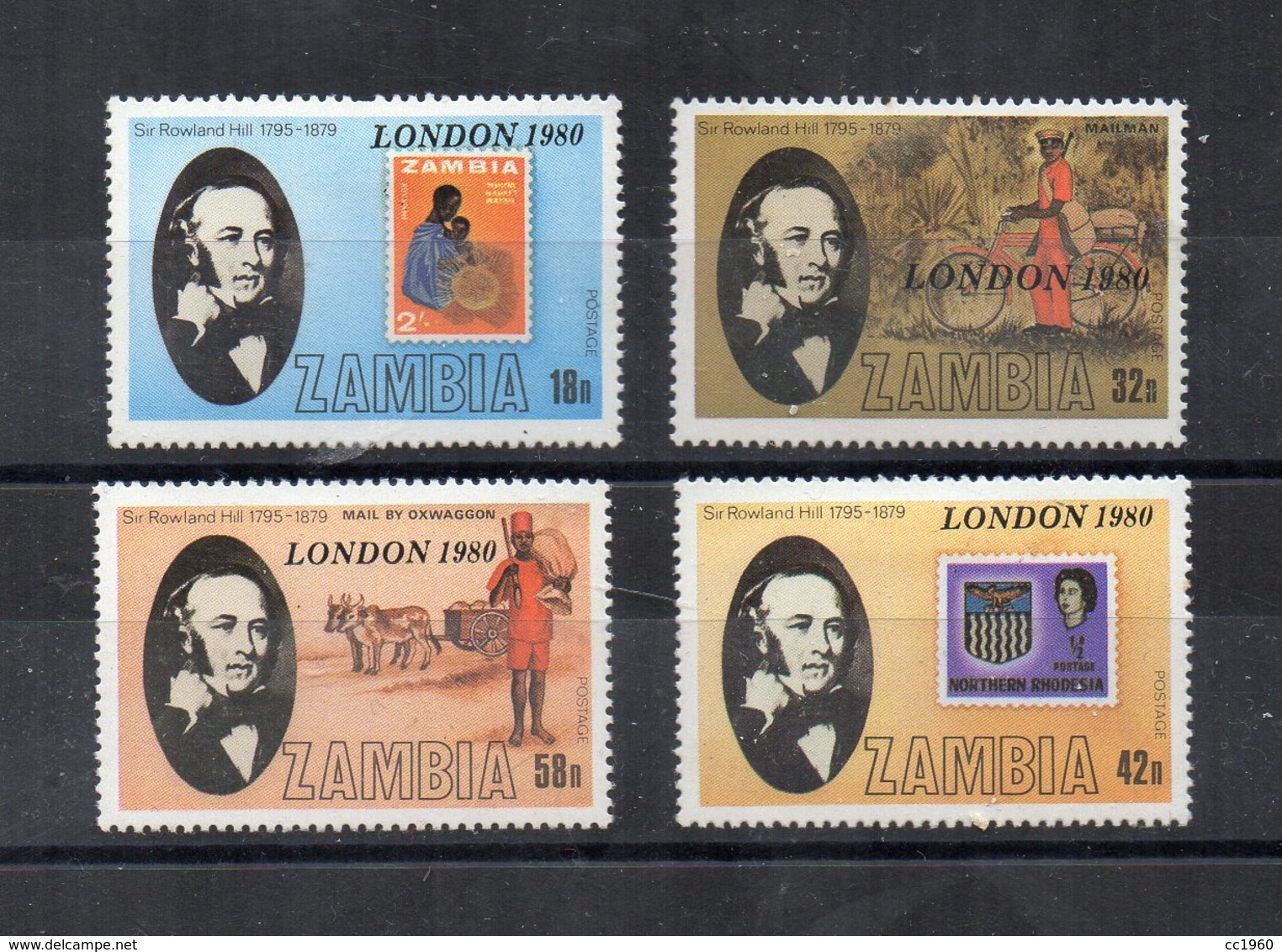 ZAMBIA - 1979 - Centenario Della Morte Di Sir. R. Hill - 4 Valori - Nuovi - Linguellati * - (FDC17389) - Zambia (1965-...)