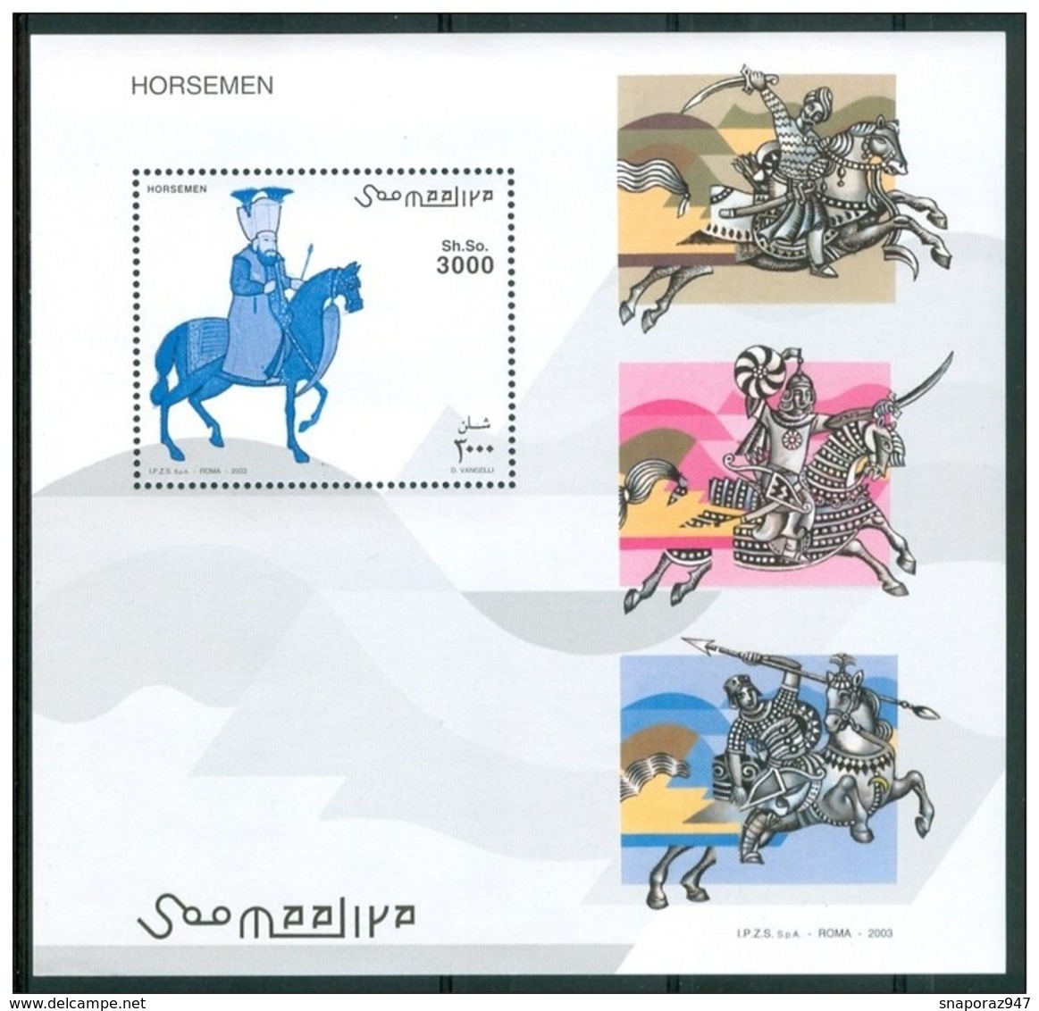 2003 Somalia Cavalieri Con Armature Set MNH** Excellent Quality - Militaria