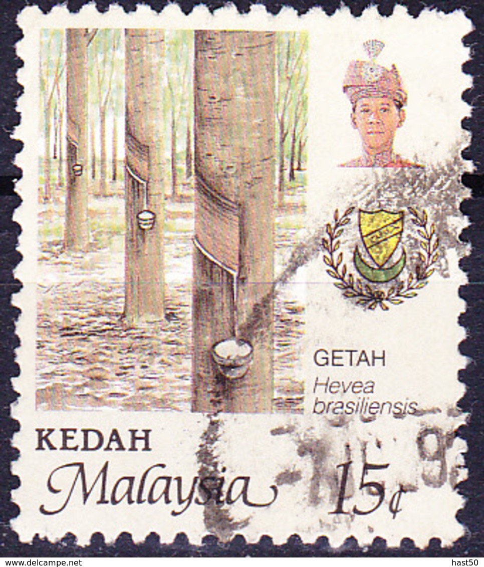 Malaiische Staaten V - Kedah - Naturkautschuk (MiNr: 141) 1986 - Gest Used Obl - Kedah