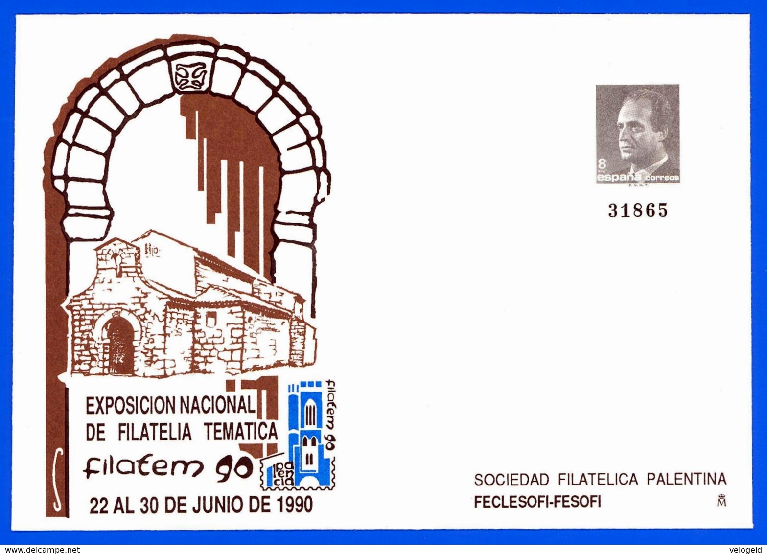 España. Spain. 1990. Postal Stationery. Entero Postal. Exposicion Filatelica Tematica. FILATEM '90. Palencia - 1931-....