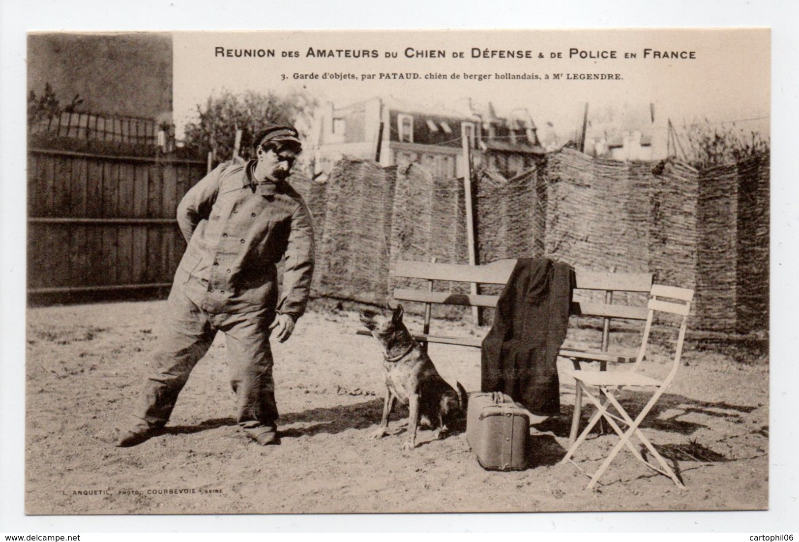 - CPA CHIENS - REUNION DES AMATEURS DU CHIEN DE DÉFENSE & DE POLICE EN FRANCE - Garde D'objets, Par PATAUD - - Police - Gendarmerie