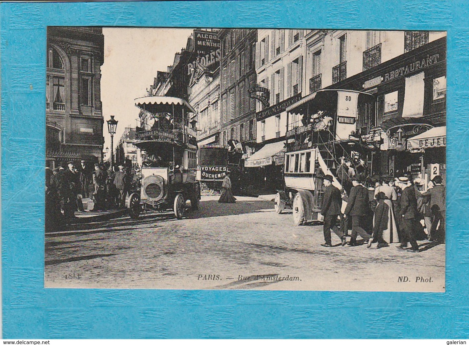 Paris. - Rue D'Amsterdam. - Omnibus. - Arrondissement: 09