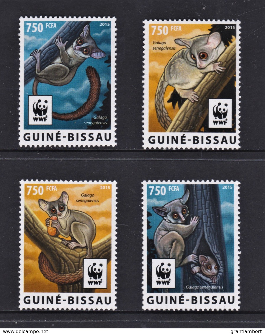 Guinea Bissau 2015 Northern Lesser Galago Set Of 4 MNH   WWF - Nuovi