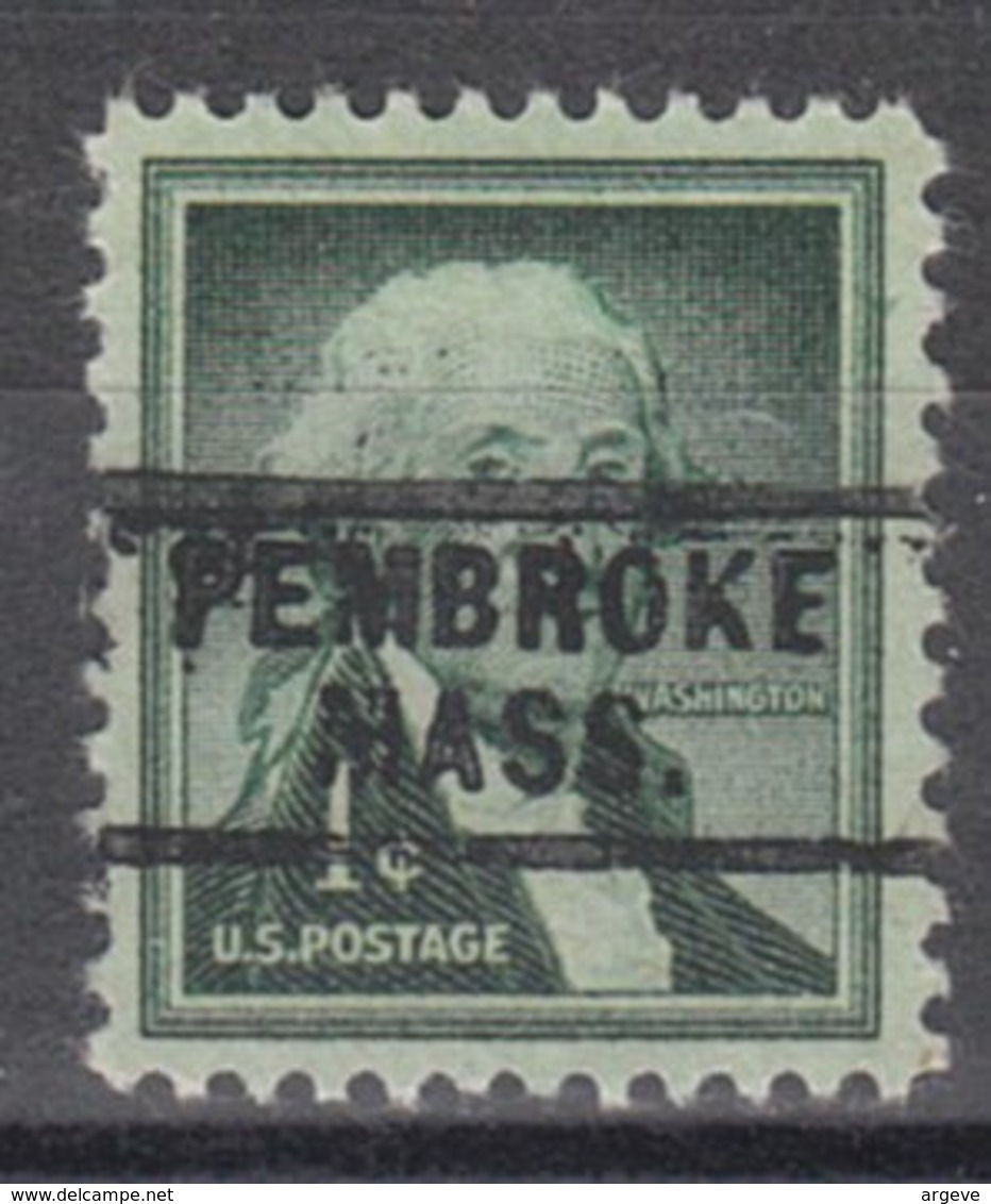 USA Precancel Vorausentwertung Preo, Locals Massachusetts, Pembroke 729 - Préoblitérés