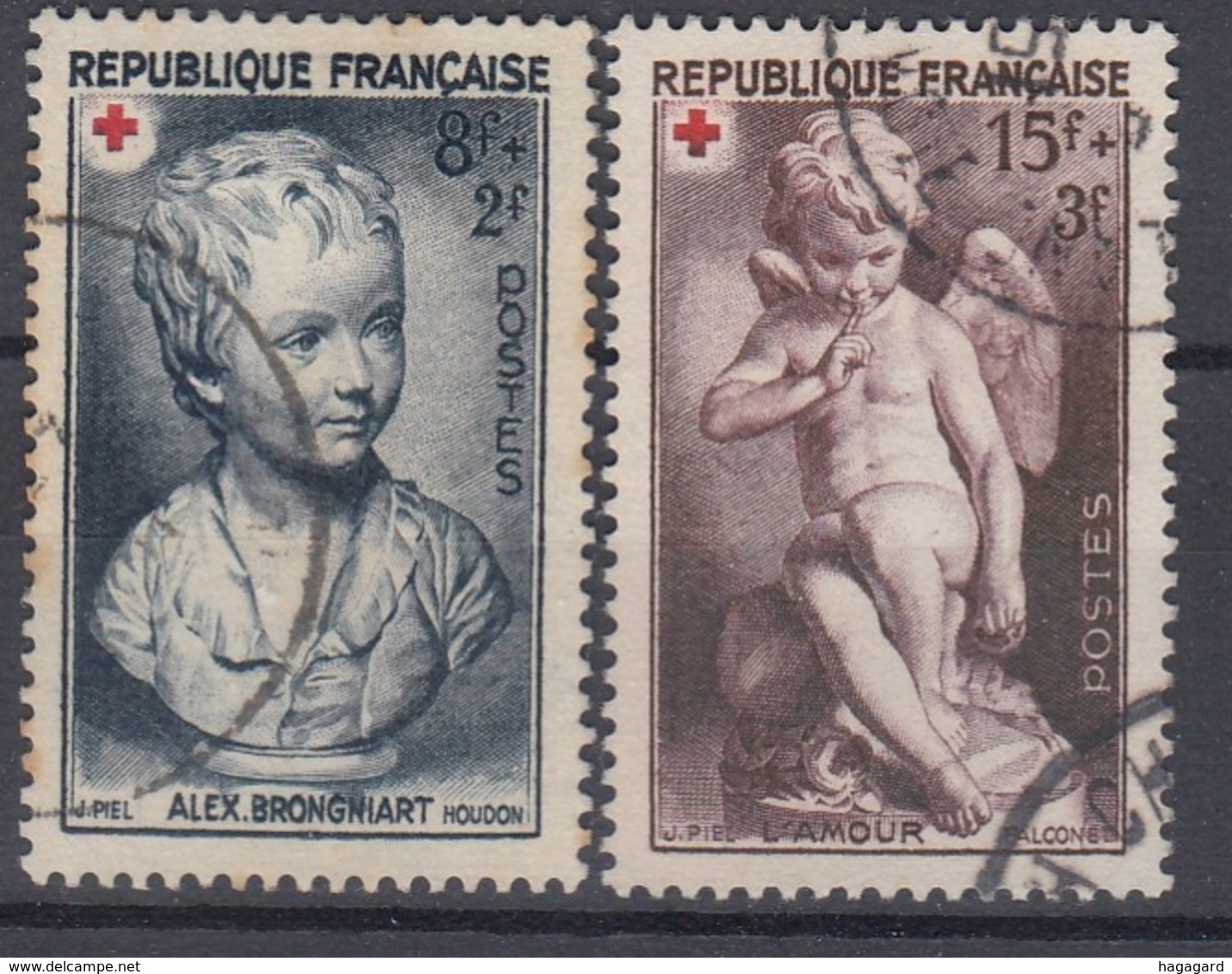 +France 1950. Croix Rouge. Yvert 876-77. Cancelled - Oblitérés