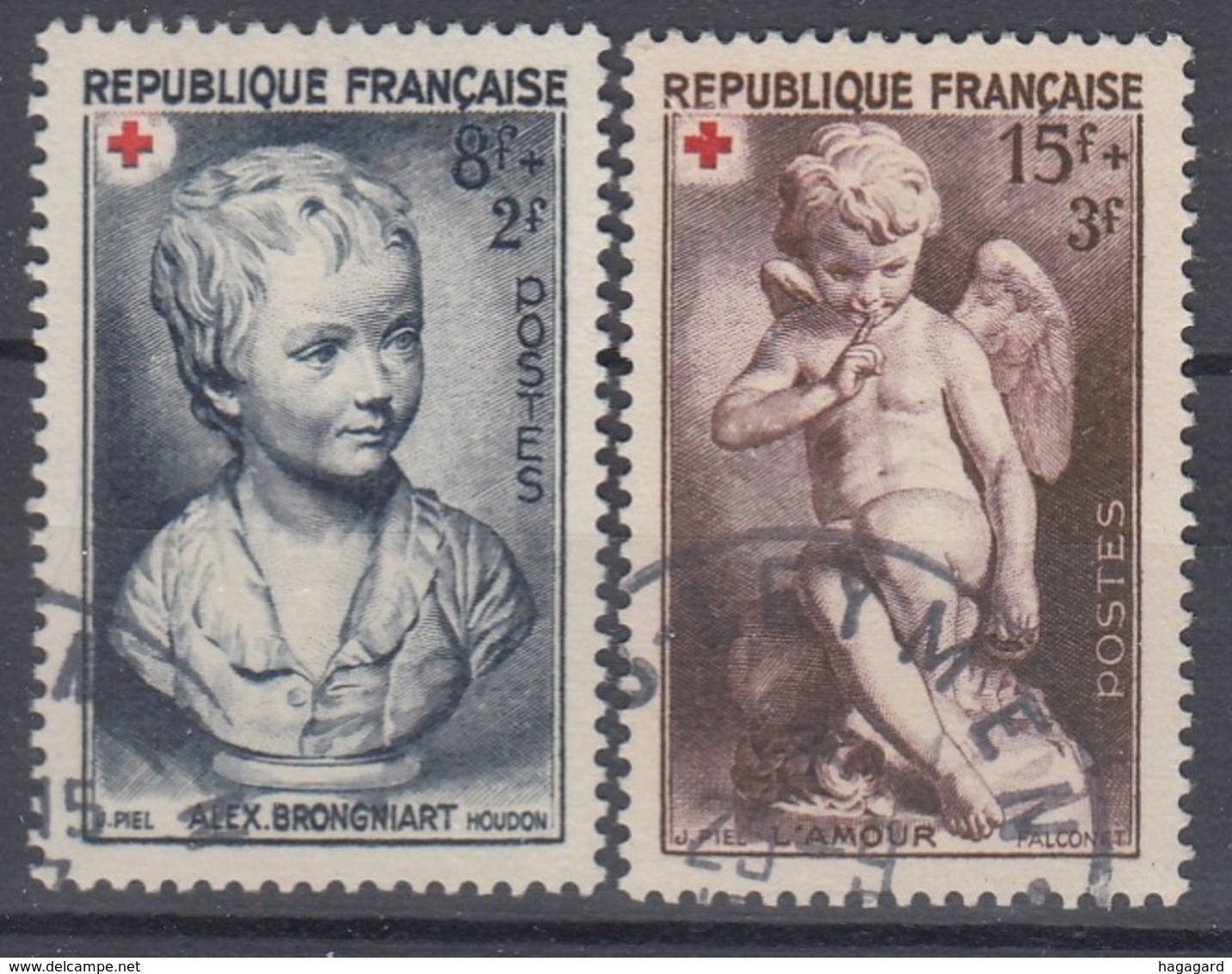 +France 1950. Croix Rouge. Yvert 876-77. Cancelled - Gebruikt