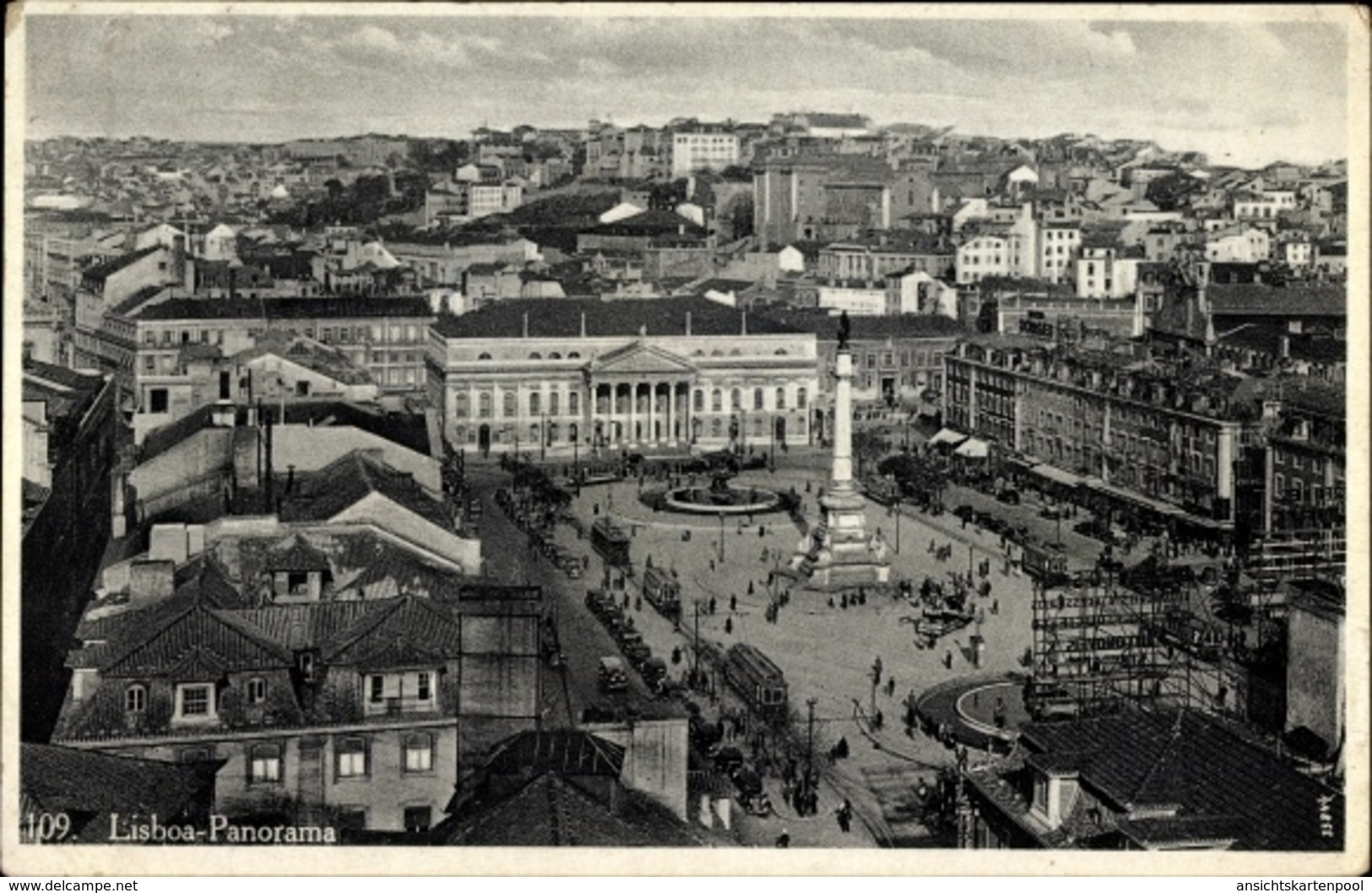 Cp Lisboa Lissabon Portugal, Panoramablick Auf Die Stadt, Straßenbahn - Andere & Zonder Classificatie