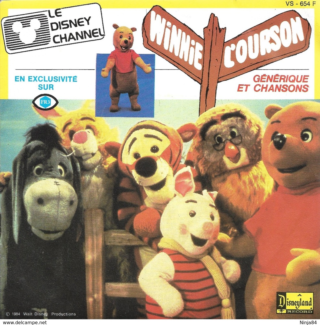 EP 45 RPM (7")  B-O-F  Jean-Claude Corbel  "  Winnie L'ourson  " - Música De Peliculas