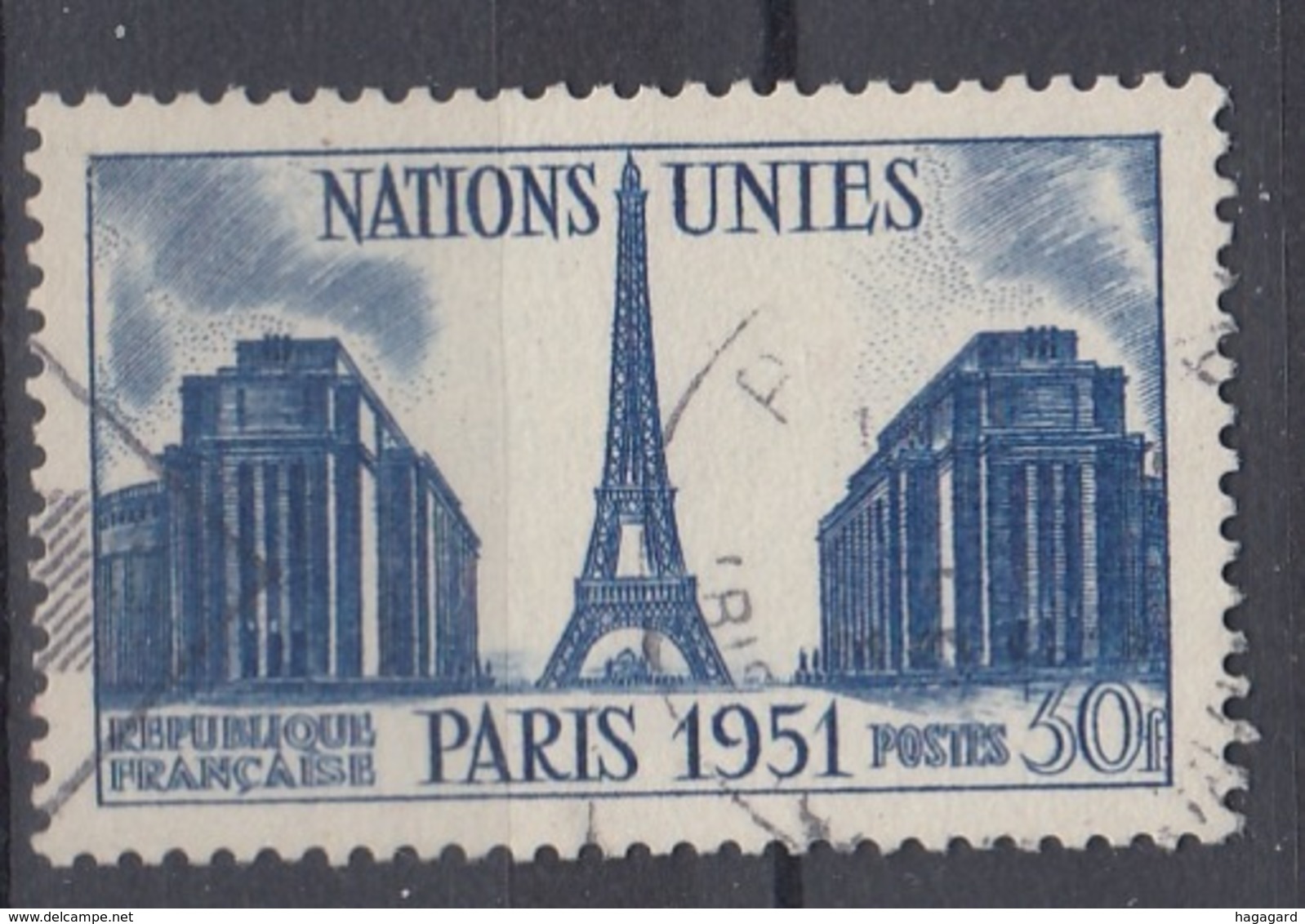 +France 1951. Nations Unies. Yvert 912. Cancelled - Oblitérés