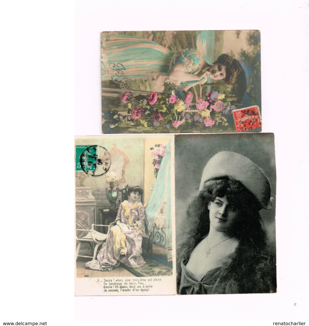 Lot De 8 Cartes.Femmes. - Women