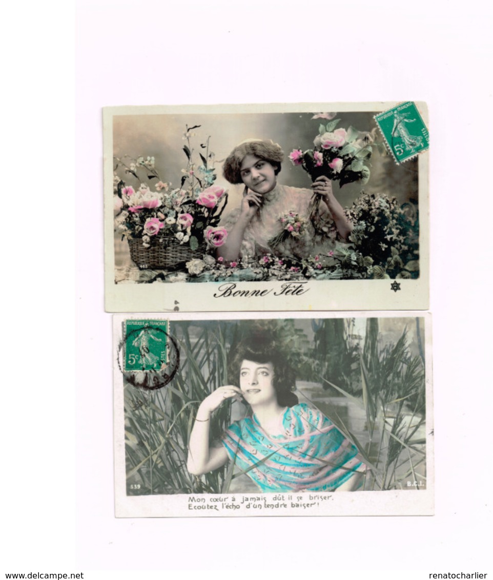 Lot De 8 Cartes.Femmes. - Women